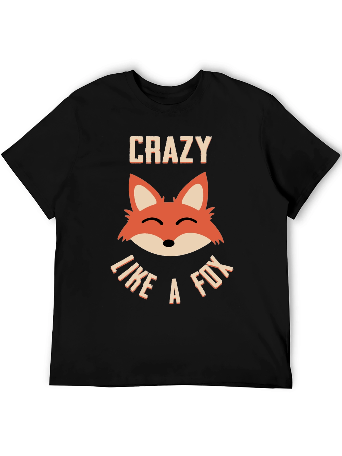 Crazy Like a Fox Graphic T-Shirt - Black