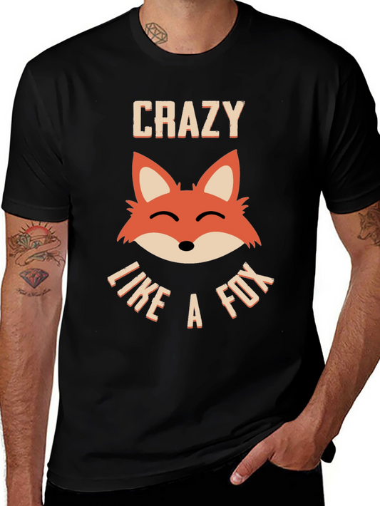 Crazy Like a Fox Graphic T-Shirt - Black