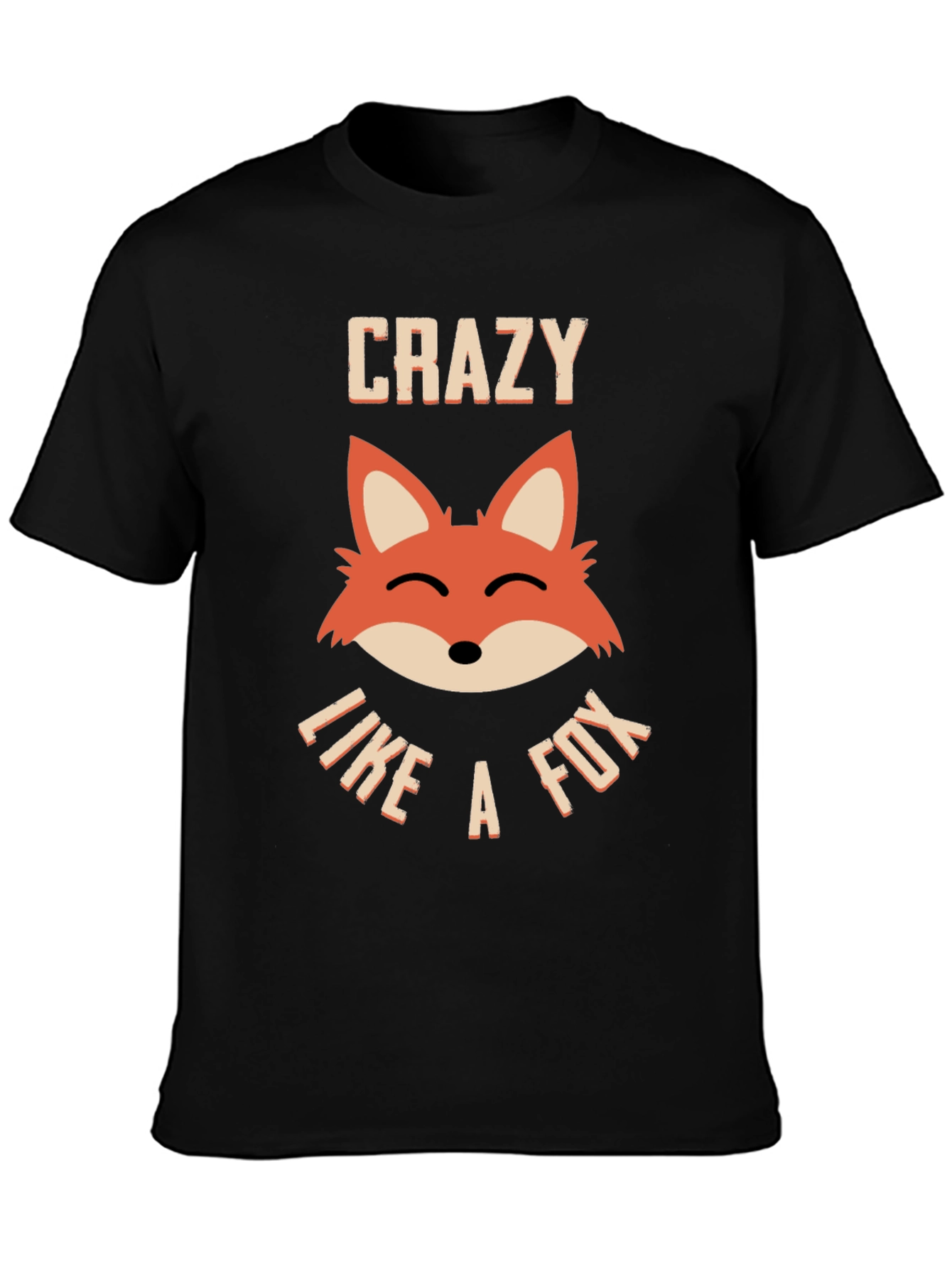 Crazy Like a Fox Graphic T-Shirt - Black