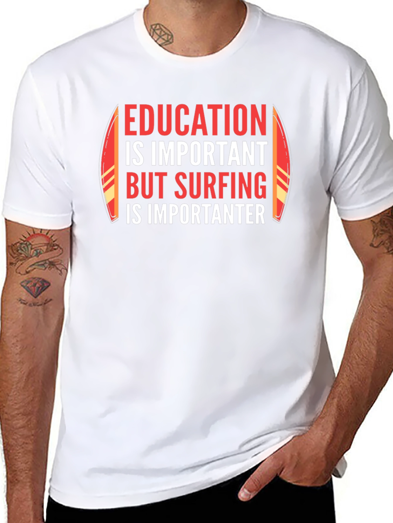 Surfing is Importanter Graphic Tee