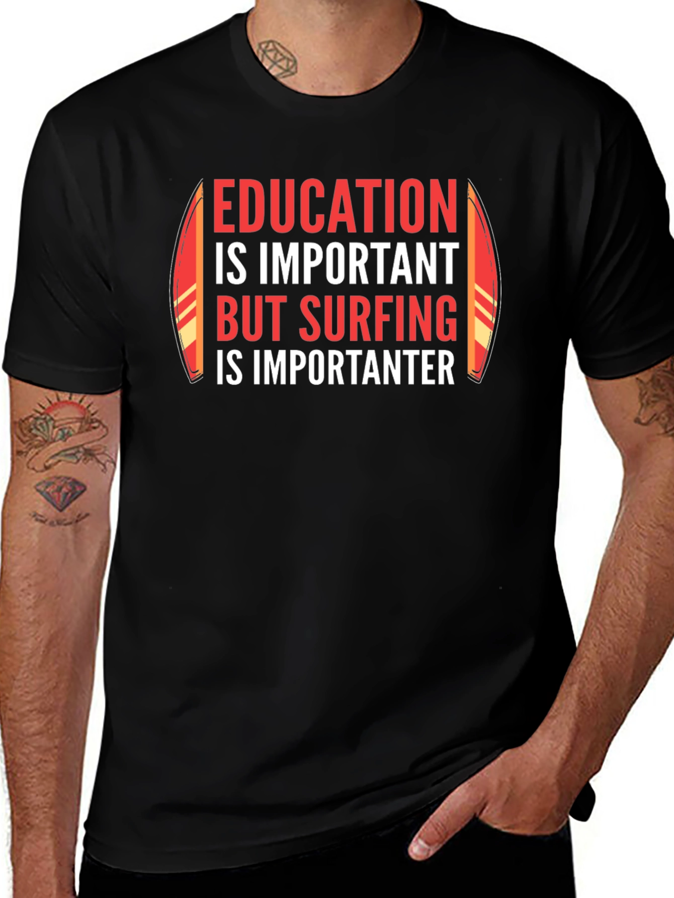 Surfing is Importanter Graphic Tee