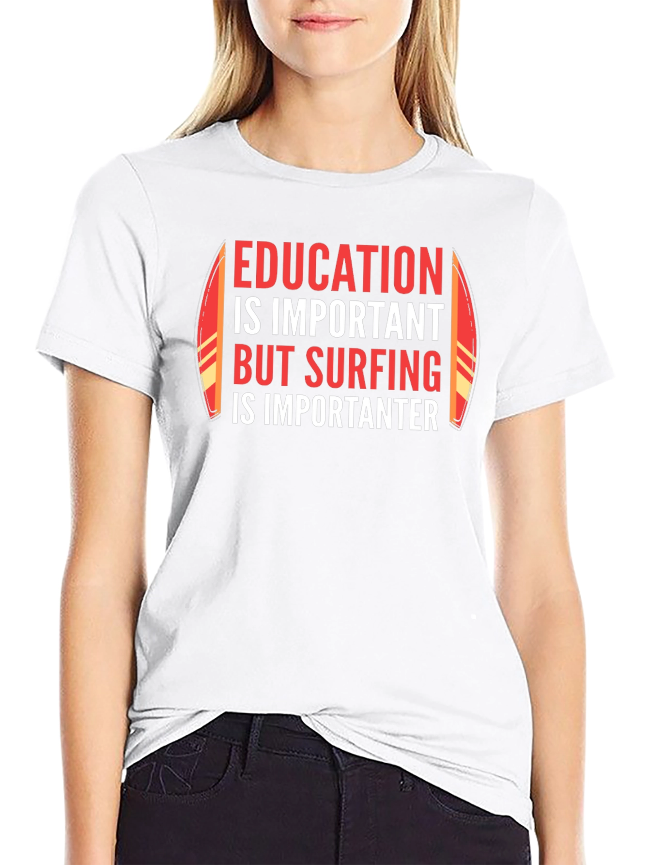 Surfing is Importanter Graphic Tee