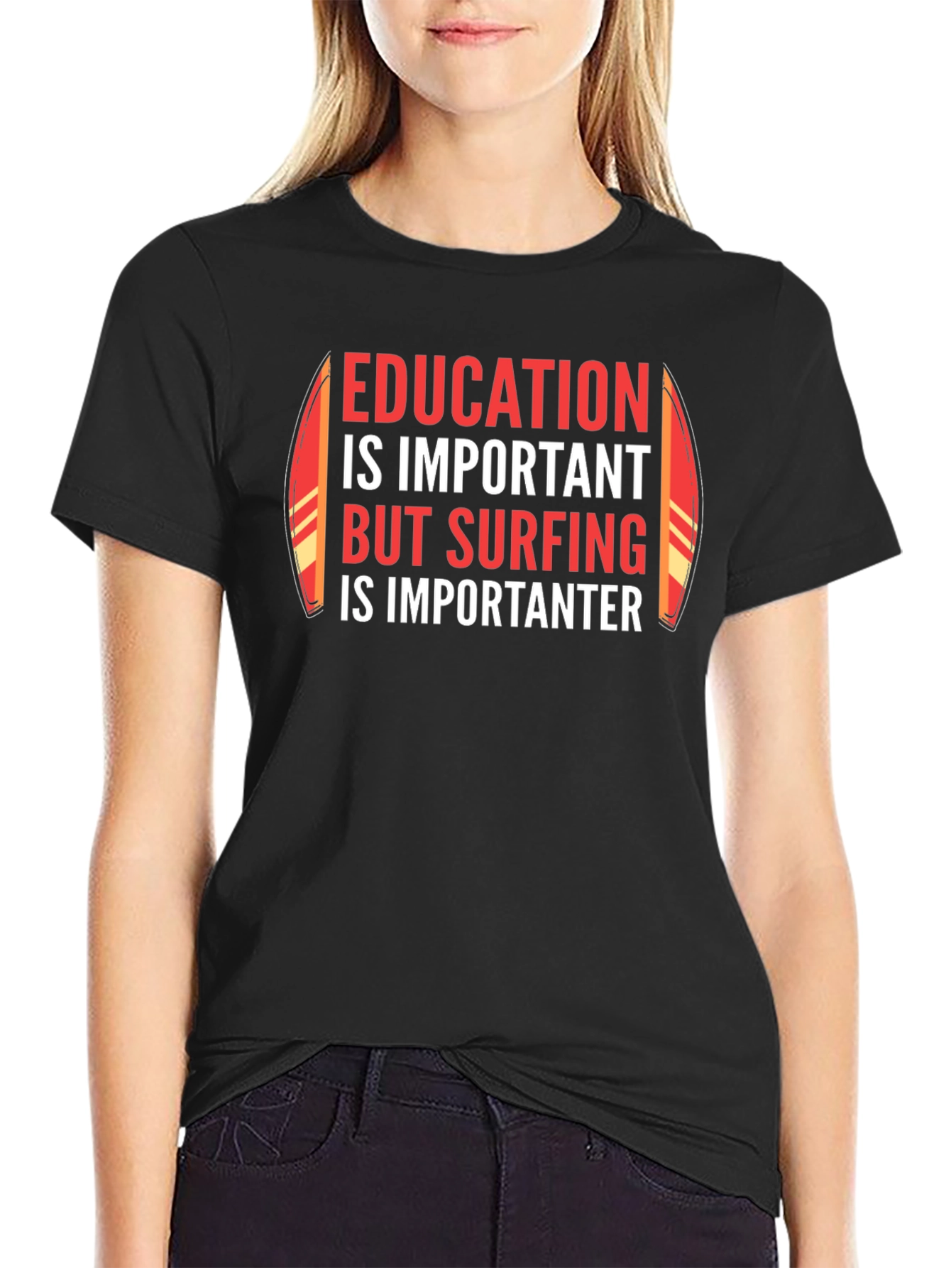 Surfing is Importanter Graphic Tee