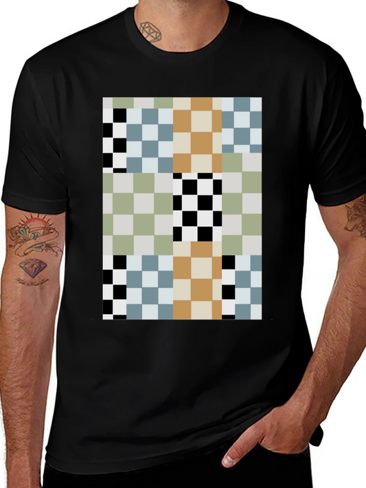Pixelated Pattern T-Shirt - Modern Abstract Style