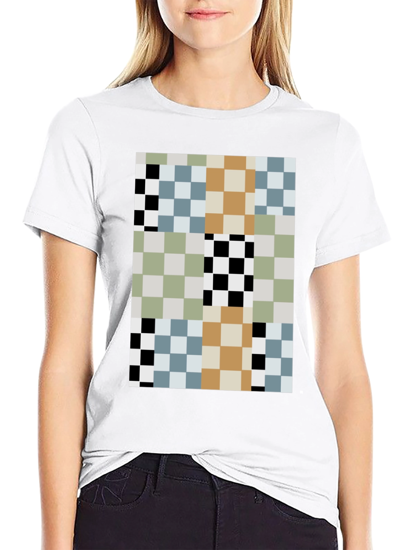 Pixelated Pattern T-Shirt - Modern Abstract Style