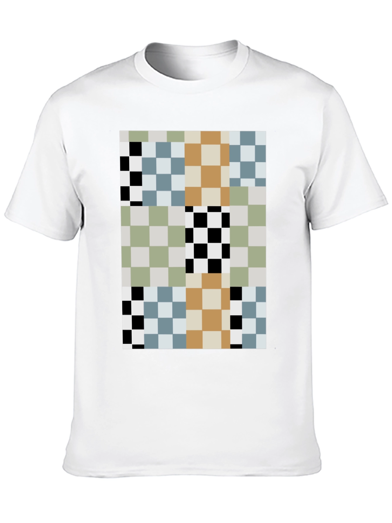 Pixelated Pattern T-Shirt - Modern Abstract Style