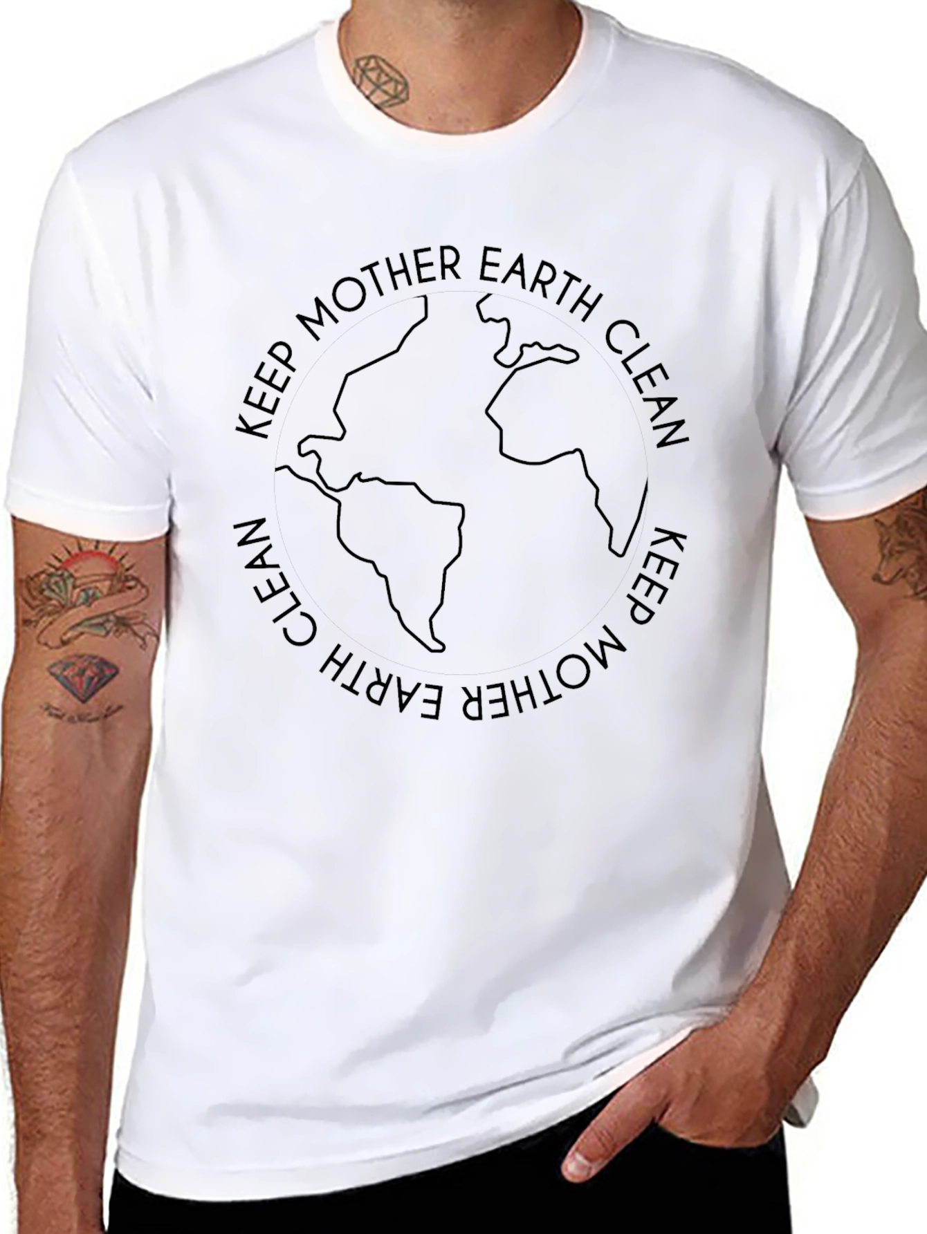 Keep Mother Earth Clean T-Shirt - Eco-Friendly Design