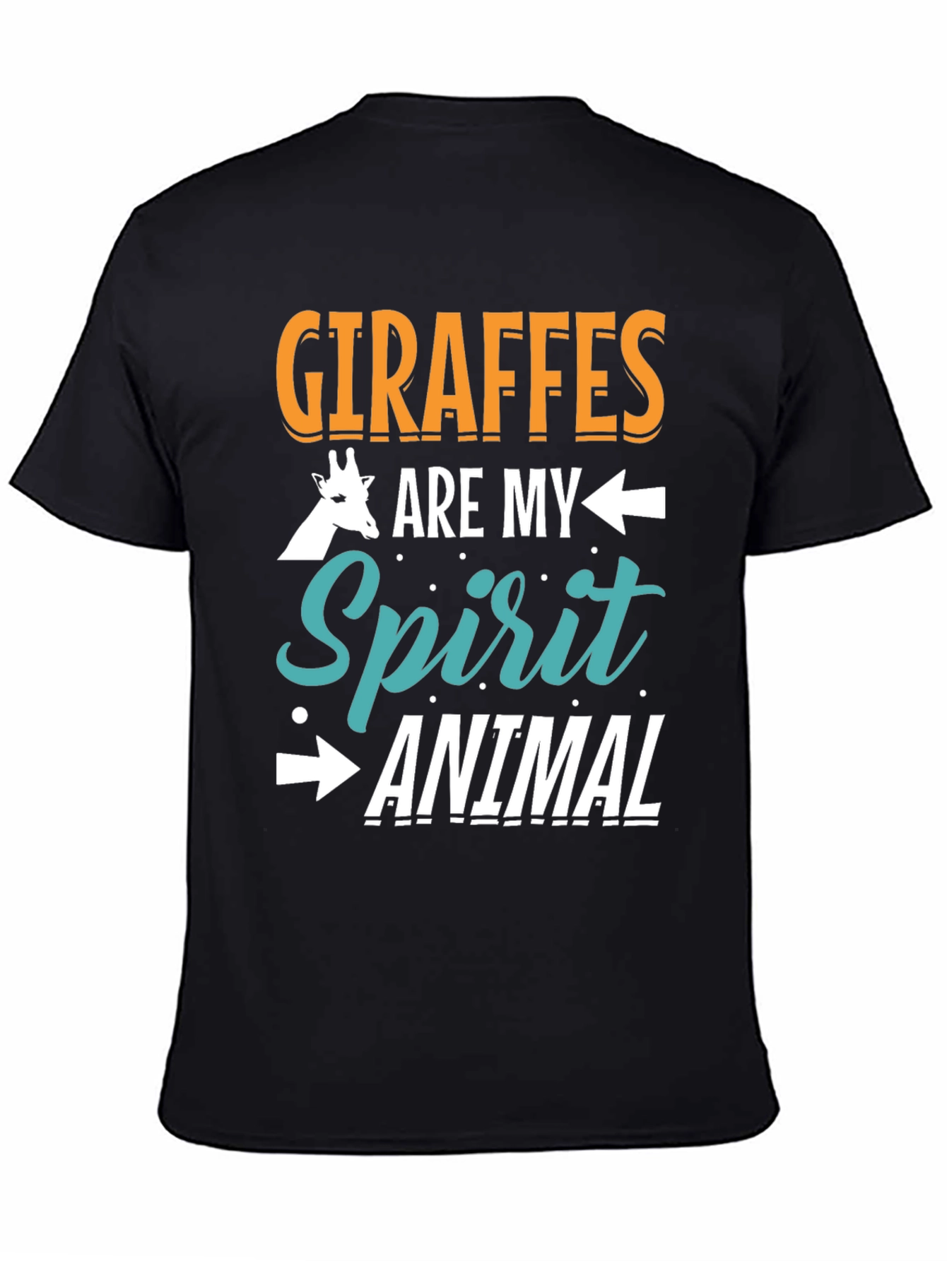 Giraffe Spirit Animal Graphic Tee - Unisex Black T-Shirt