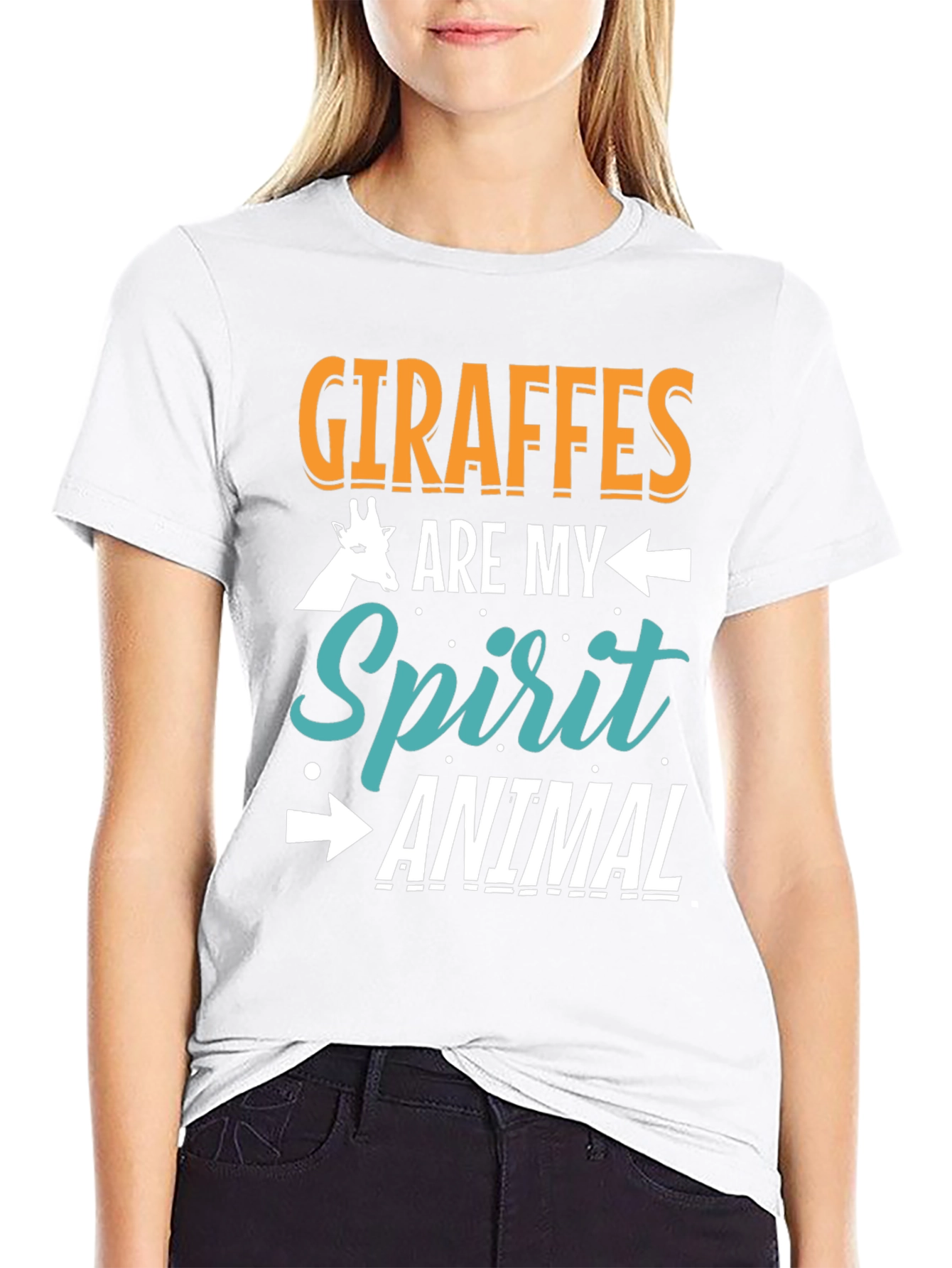 Giraffe Spirit Animal Graphic Tee - Unisex Black T-Shirt