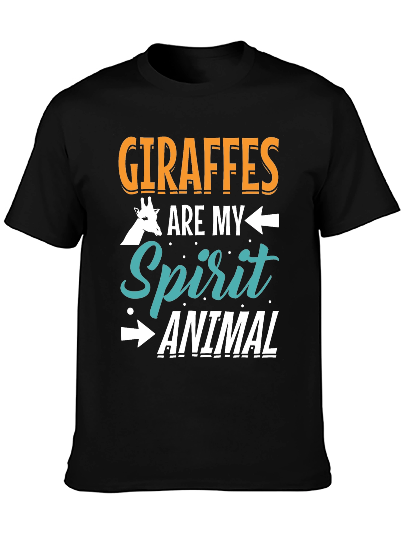 Giraffe Spirit Animal Graphic Tee - Unisex Black T-Shirt