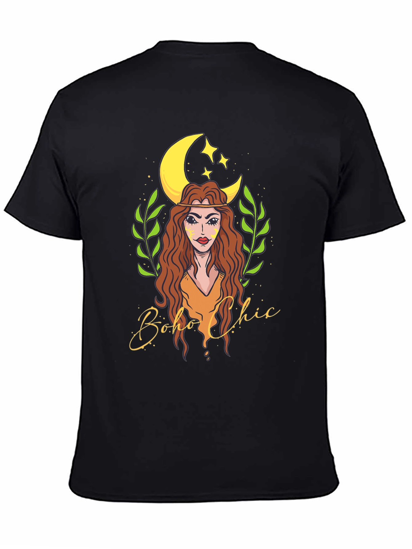 Boho Chic T-Shirt - Crescent Moon Goddess