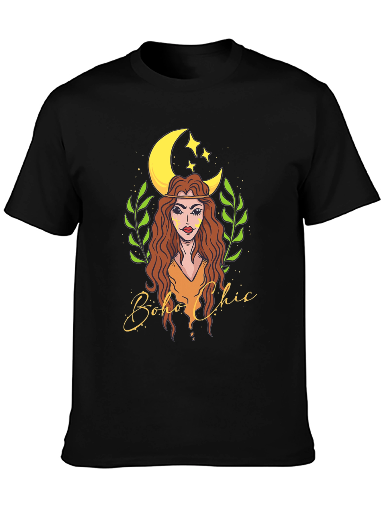 Boho Chic T-Shirt - Crescent Moon Goddess