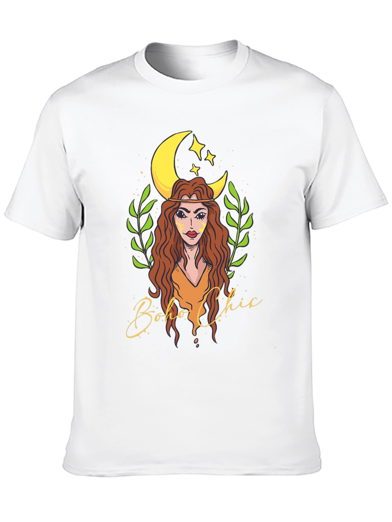 Boho Chic T-Shirt - Crescent Moon Goddess