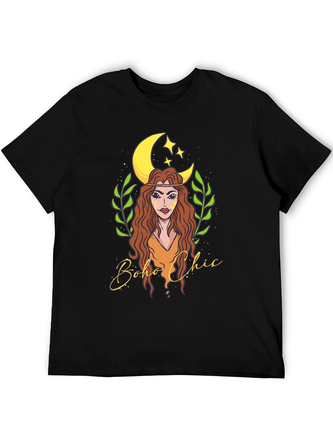 Boho Chic T-Shirt - Crescent Moon Goddess