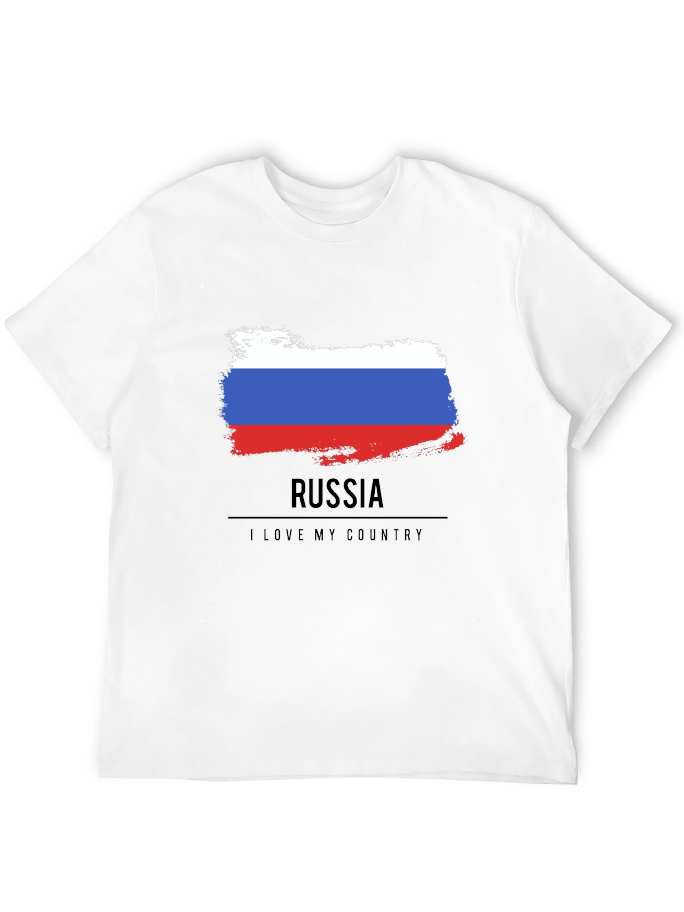 Russia Flag T-Shirt - I Love My Country Tee