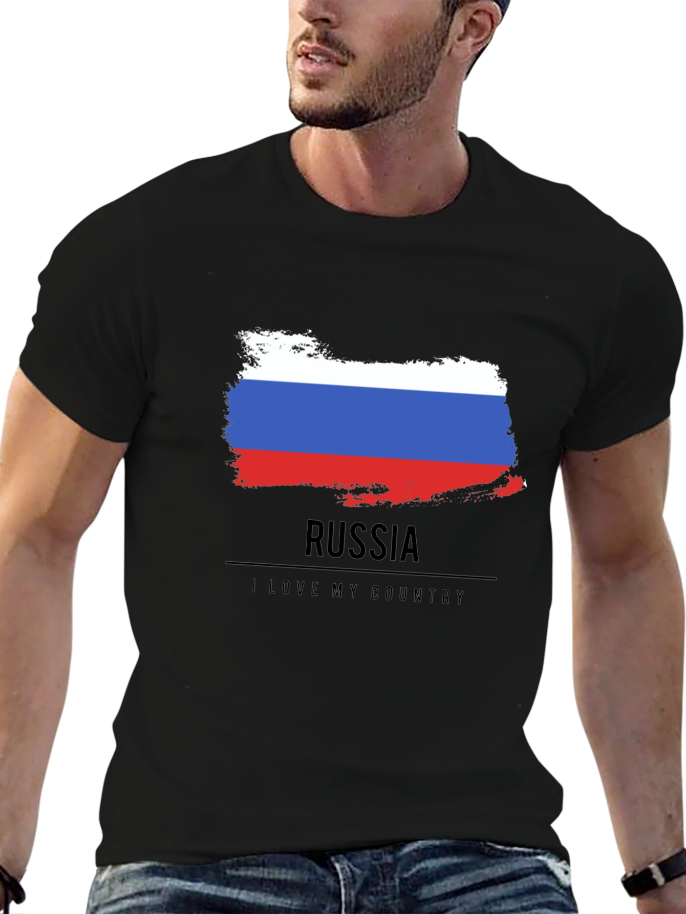 Russia Flag T-Shirt - I Love My Country Tee