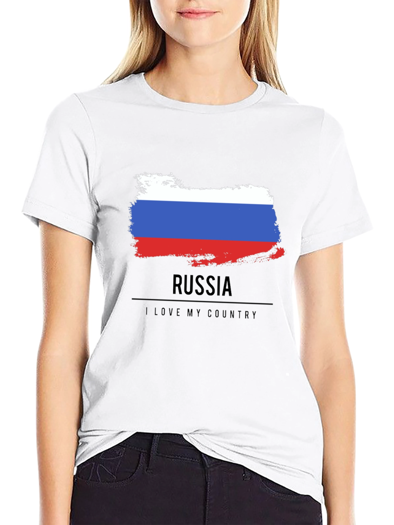Russia Flag T-Shirt - I Love My Country Tee