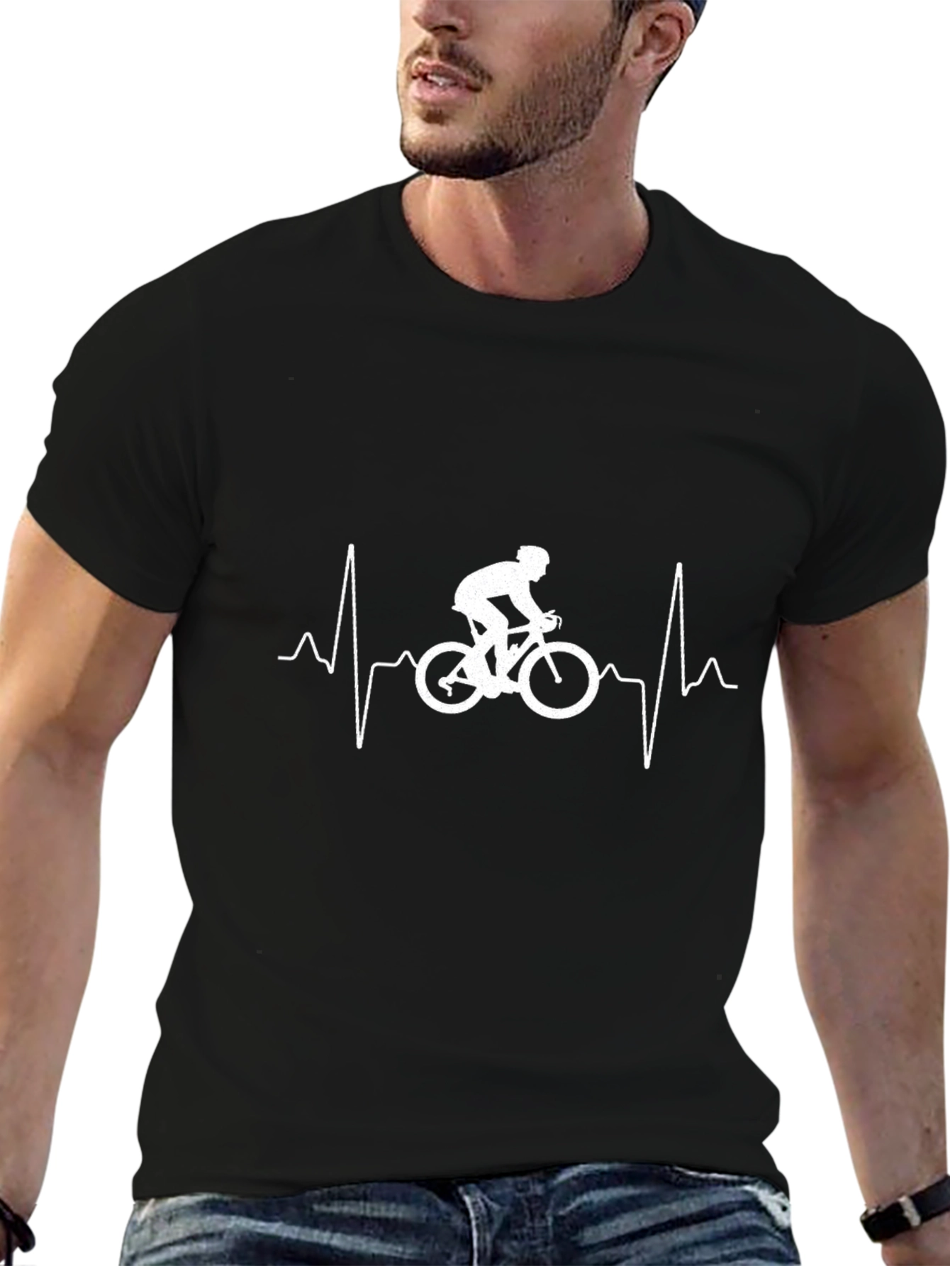 Cyclist Heartbeat Graphic Tee
