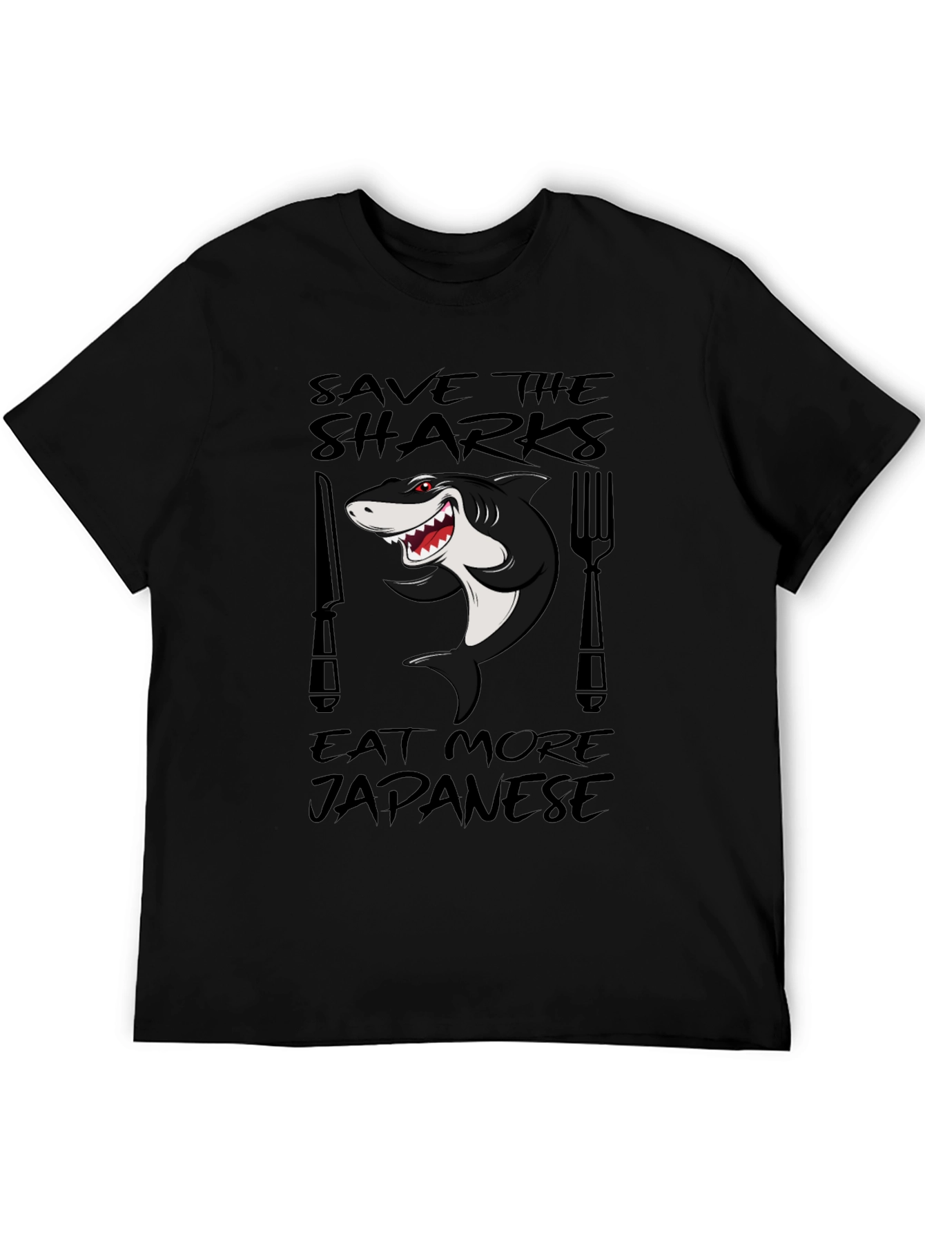 Save Sharks Eat Japanese Funny T-Shirt