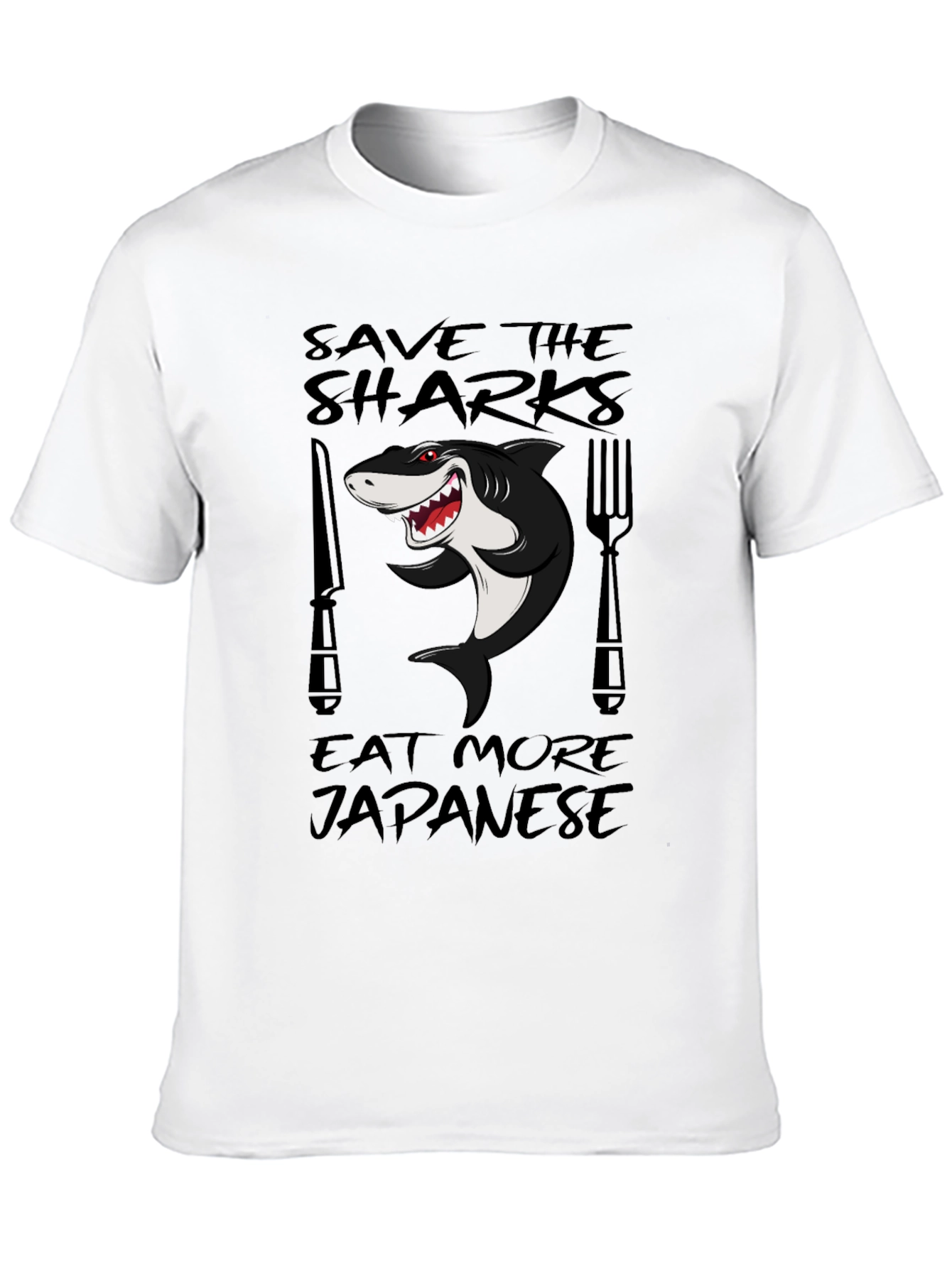Save Sharks Eat Japanese Funny T-Shirt
