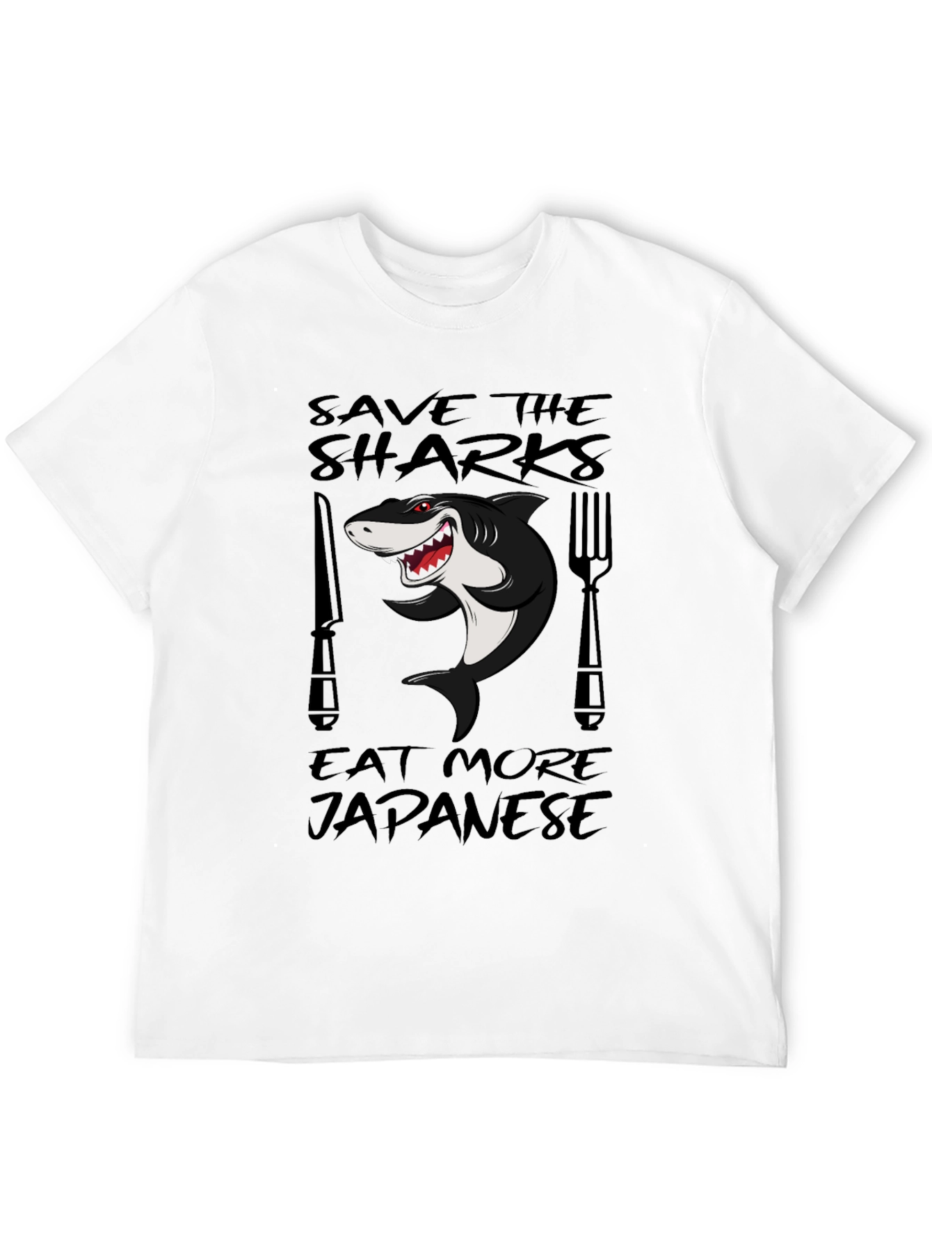 Save Sharks Eat Japanese Funny T-Shirt