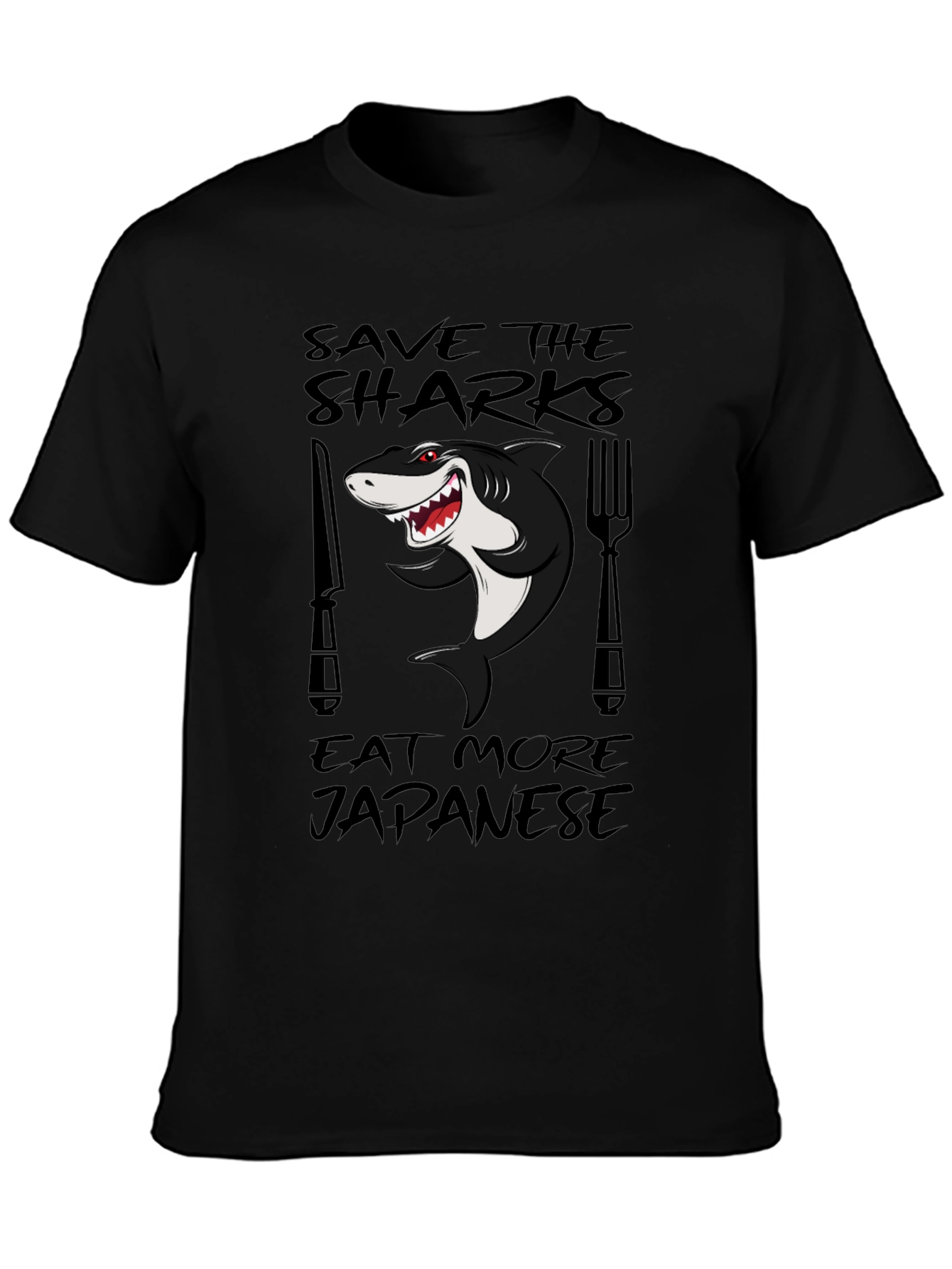 Save Sharks Eat Japanese Funny T-Shirt