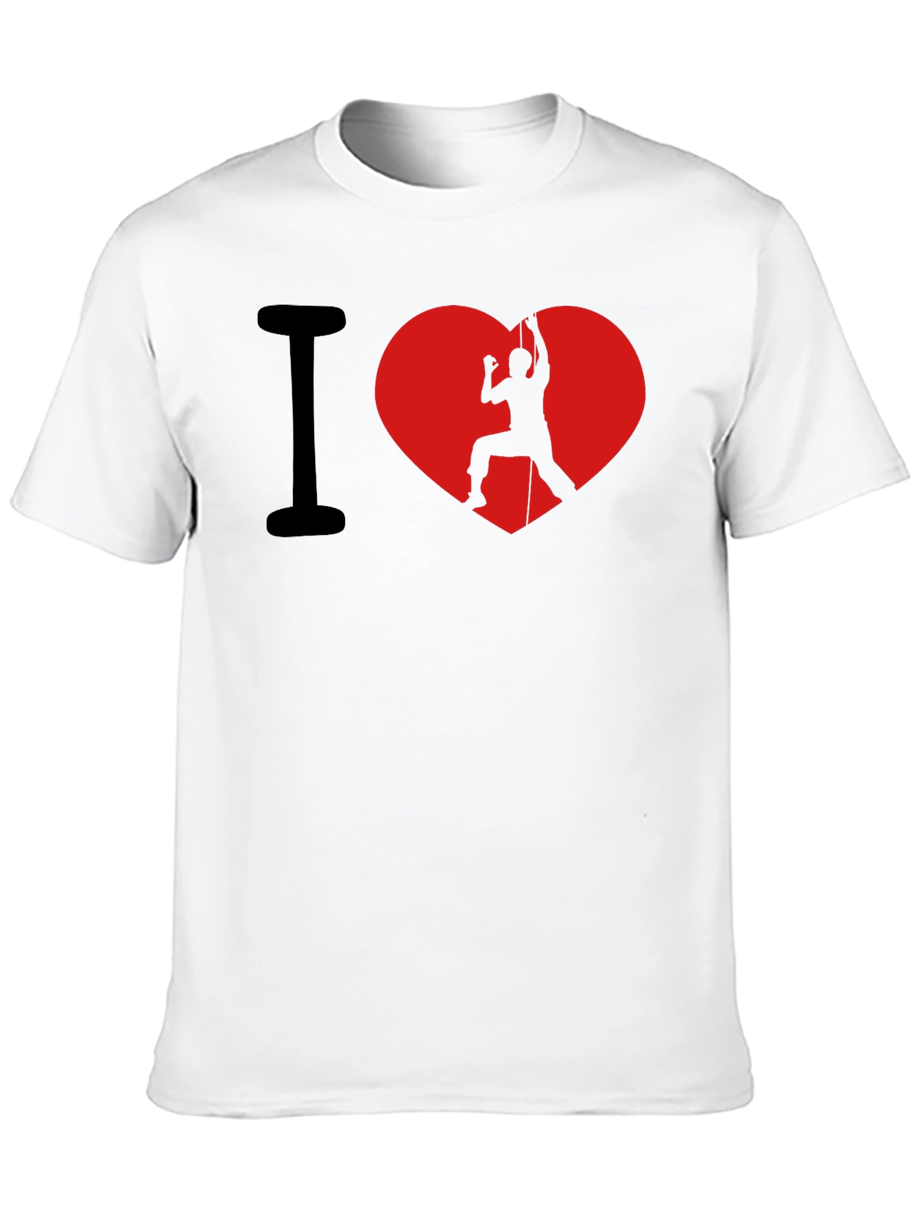 I Heart Rock Climbing Black T-Shirt