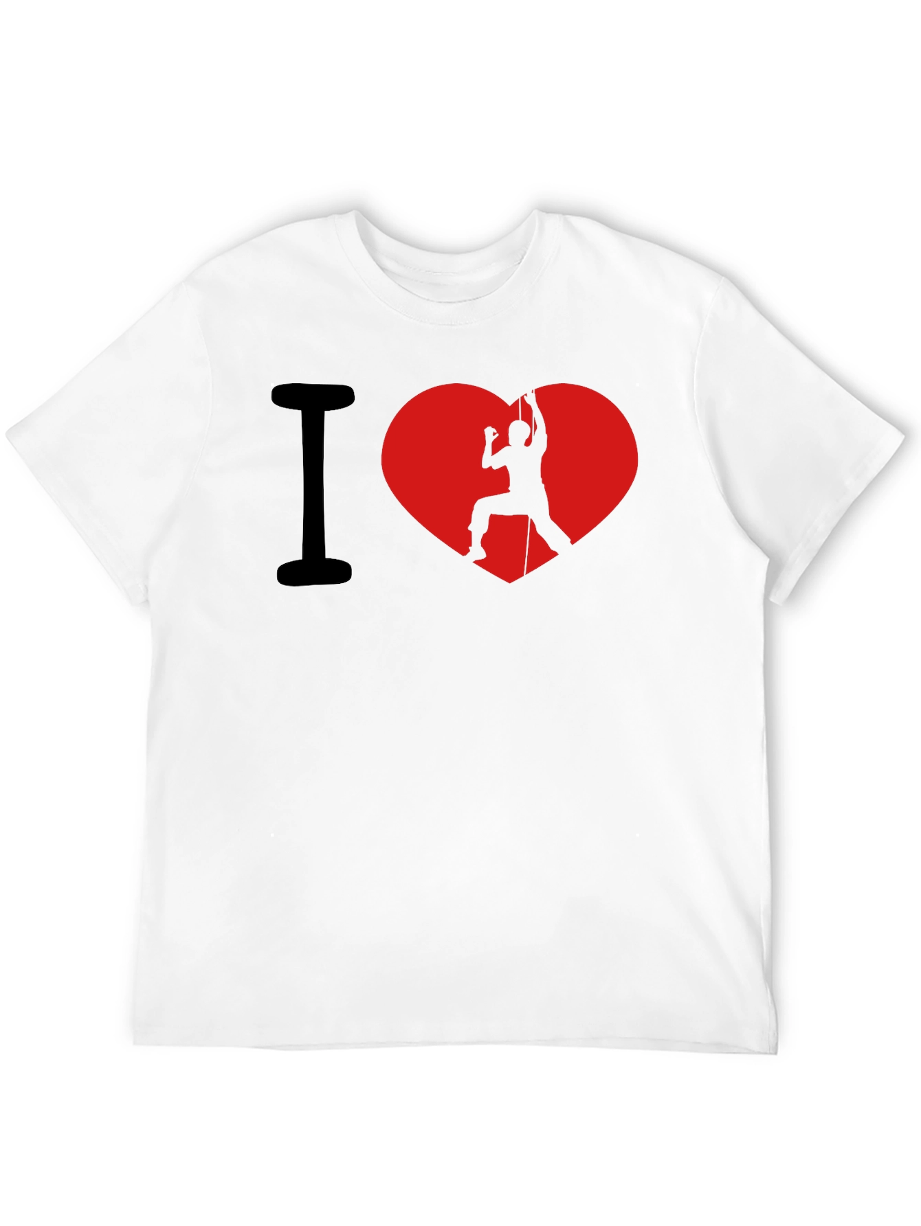 I Heart Rock Climbing Black T-Shirt