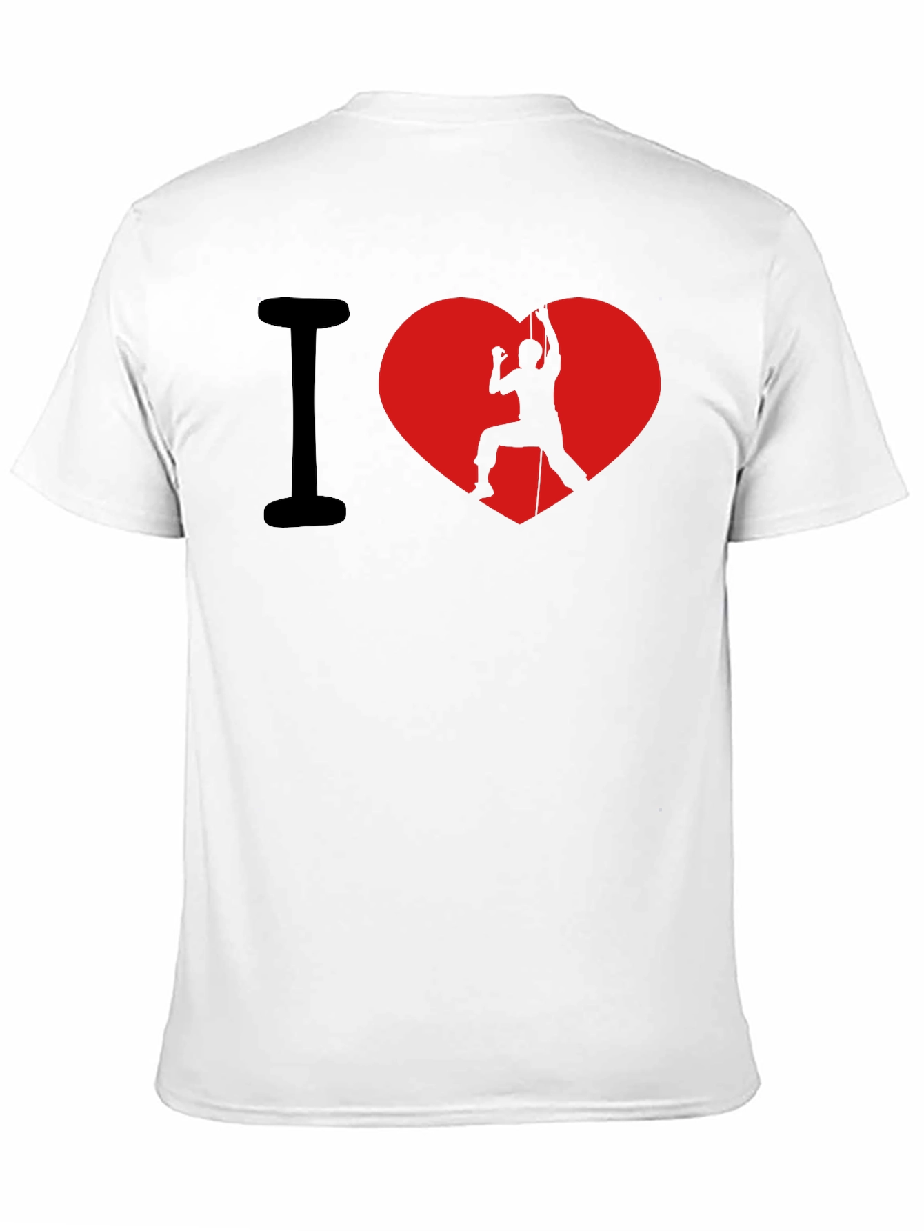 I Heart Rock Climbing Black T-Shirt