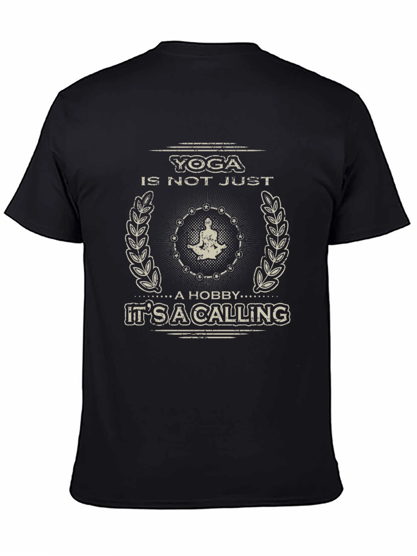 Yoga Is Not Just A Hobby Mens Black T-Shirt
