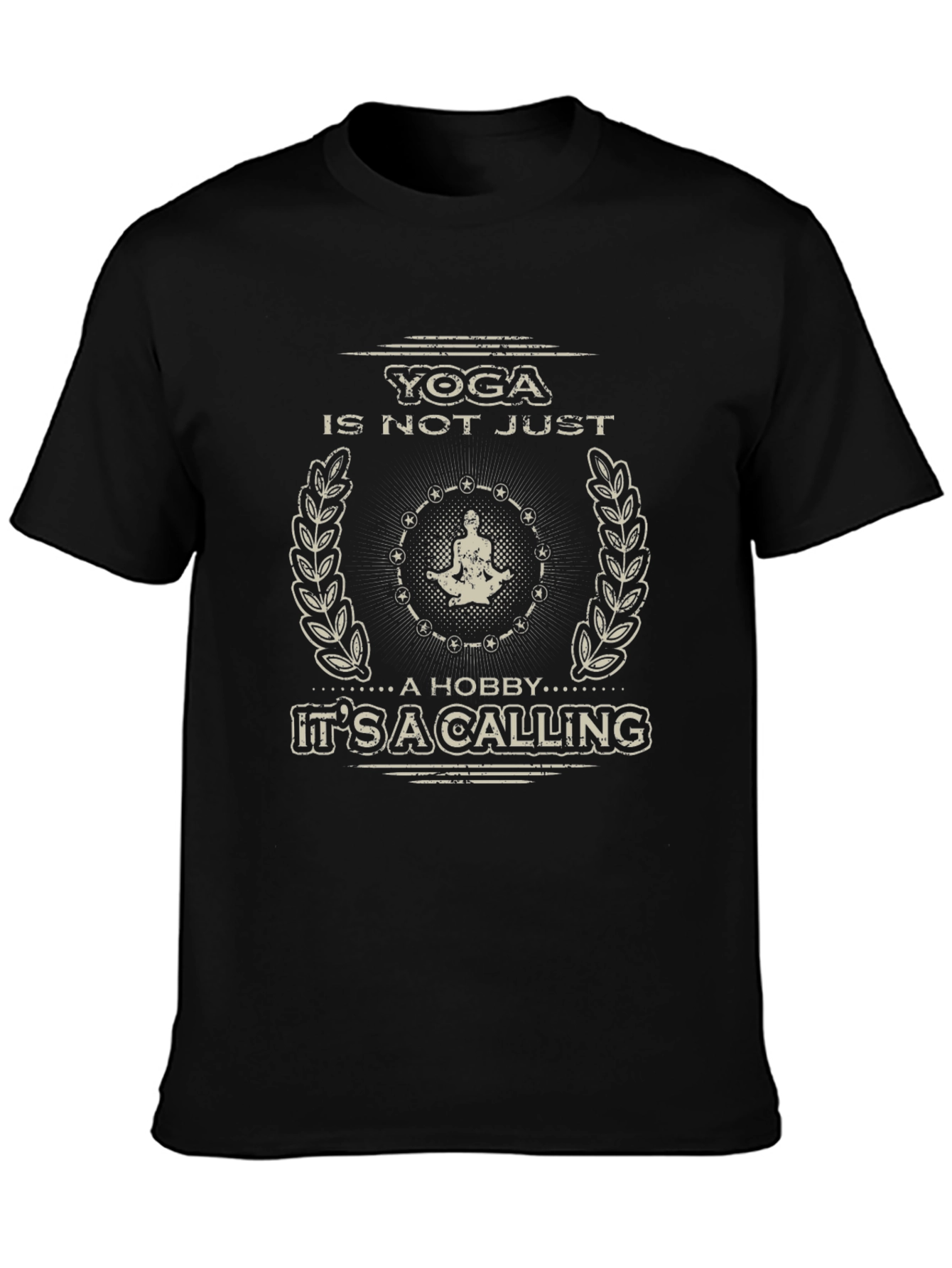 Yoga Is Not Just A Hobby Mens Black T-Shirt