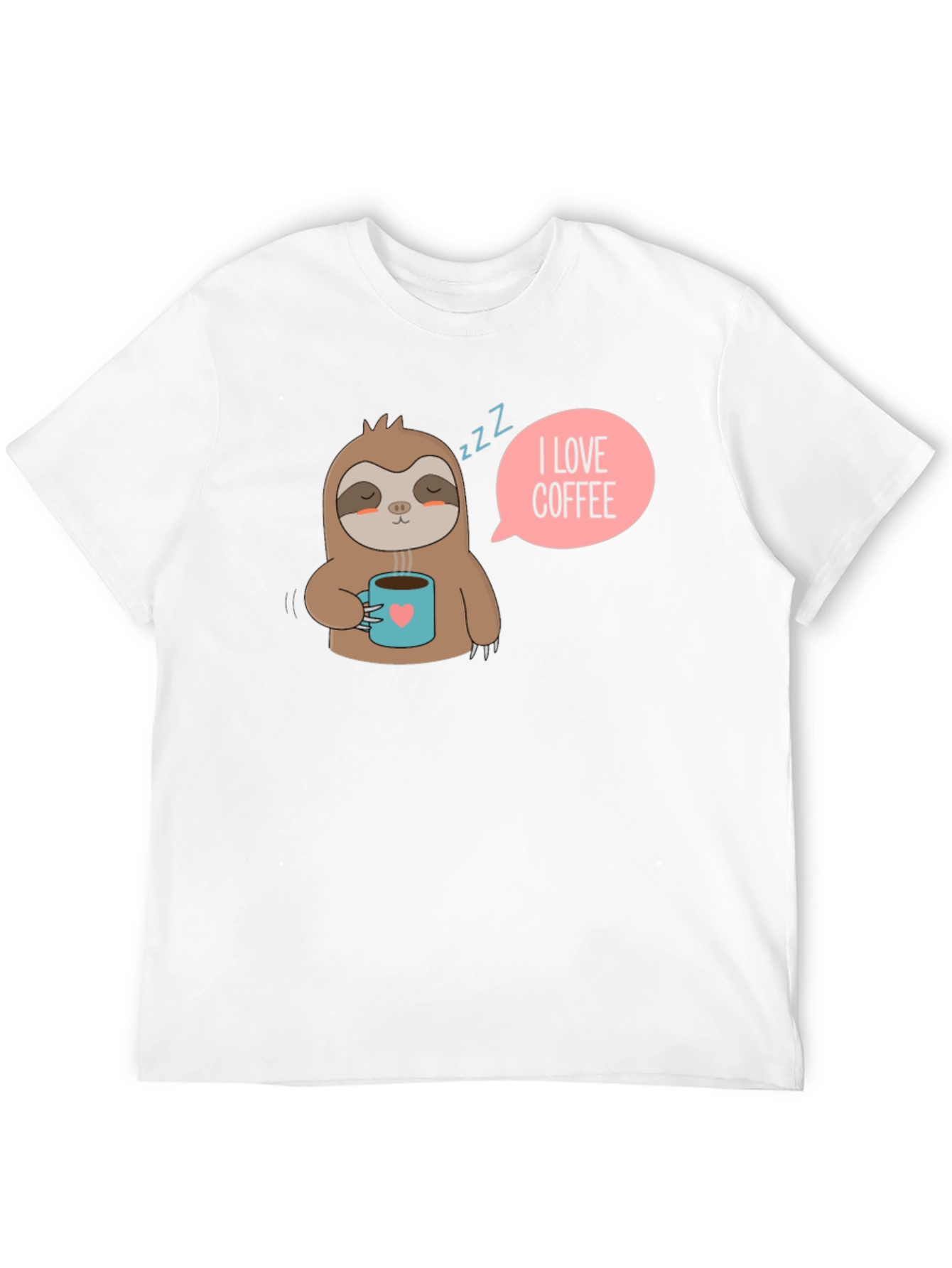 I Love Coffee Sloth Tee - Unisex Soft Cotton