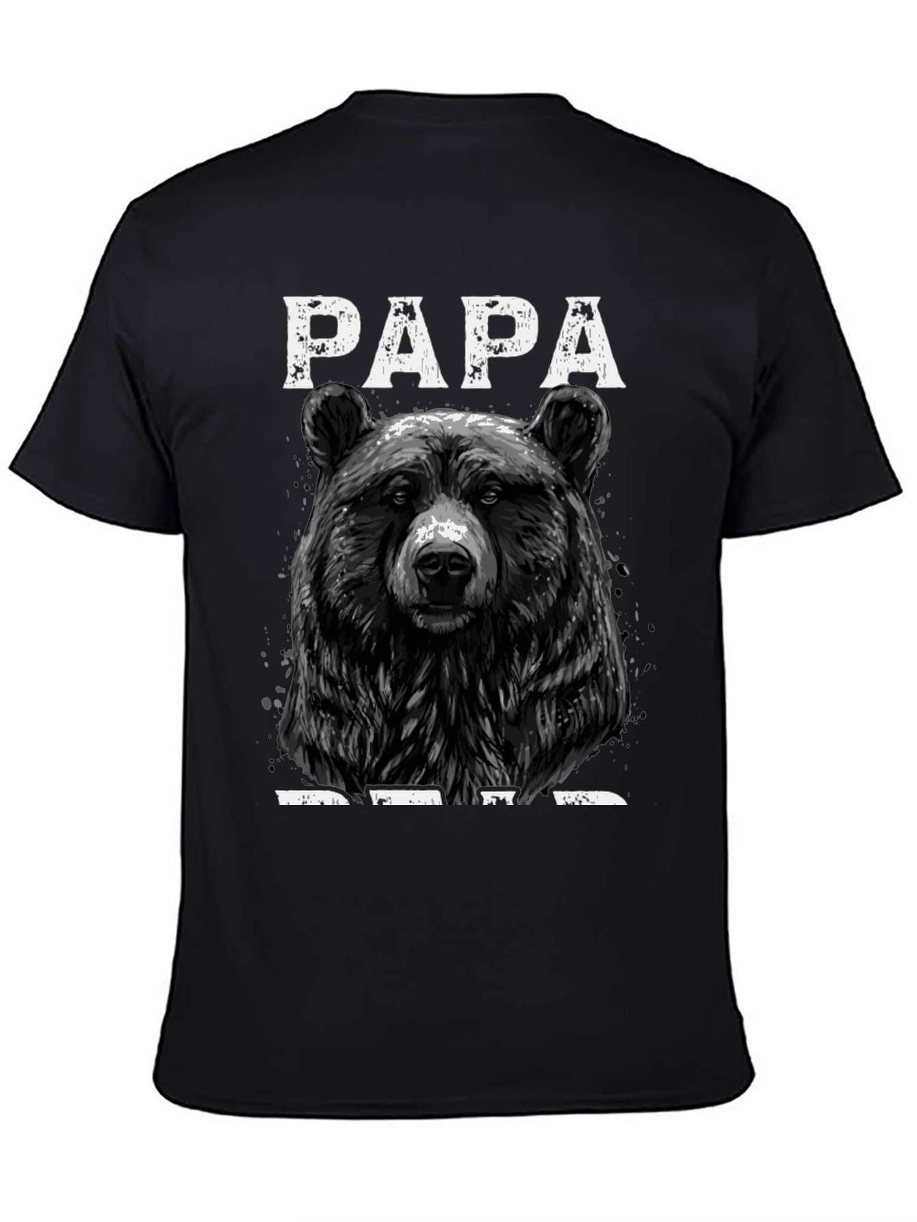 Papa Bear Graphic T-Shirt - Black