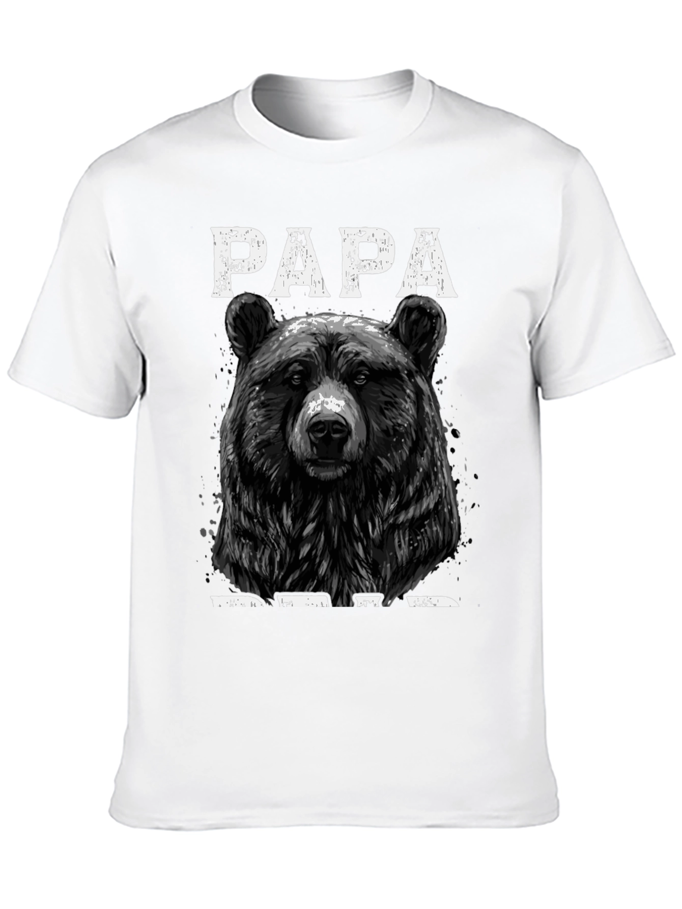 Papa Bear Graphic T-Shirt - Black