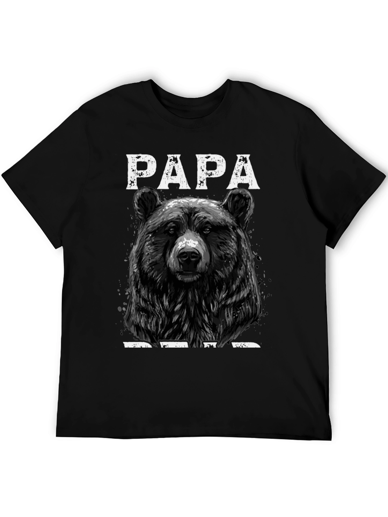 Papa Bear Graphic T-Shirt - Black