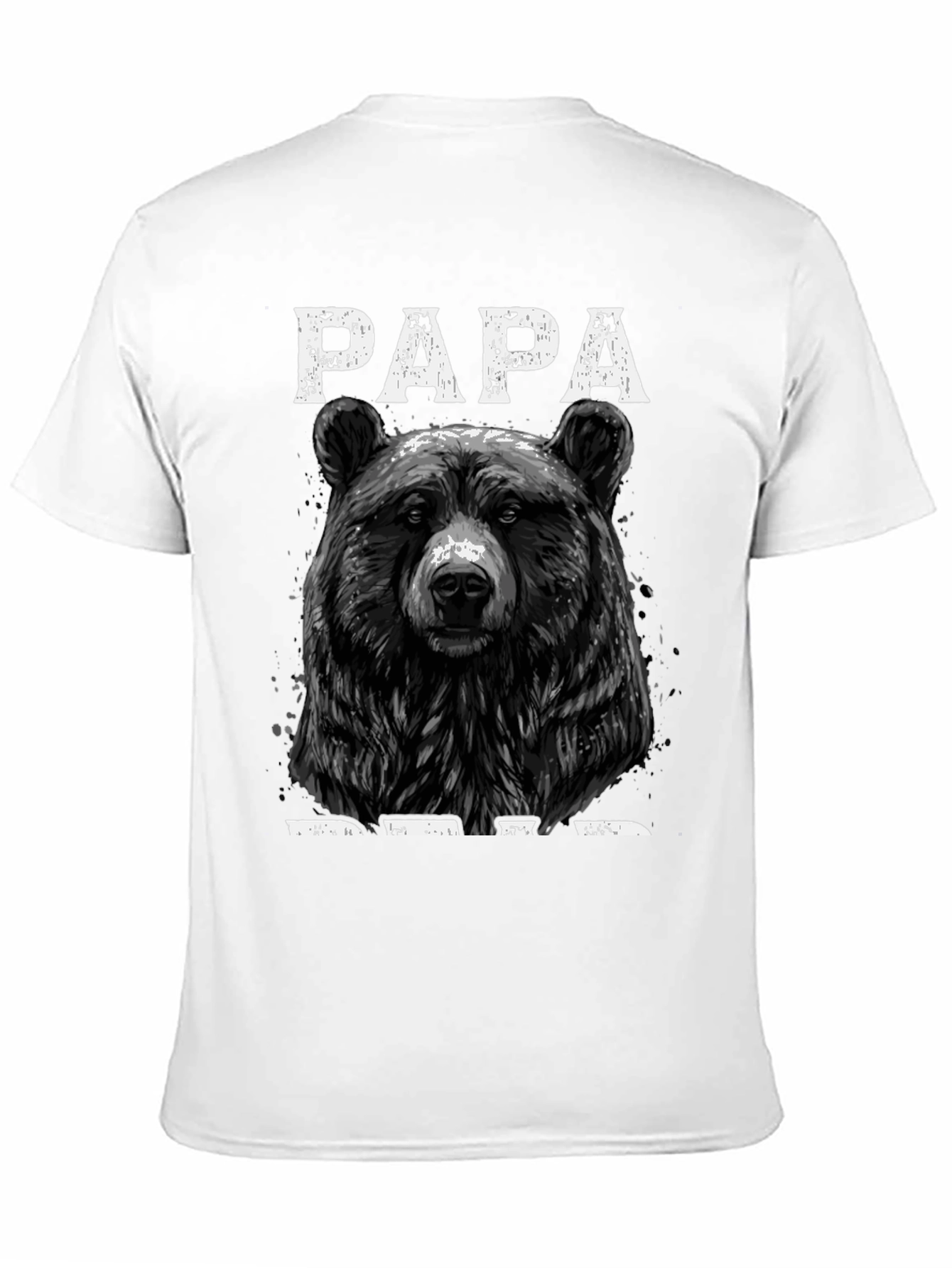 Papa Bear Graphic T-Shirt - Black
