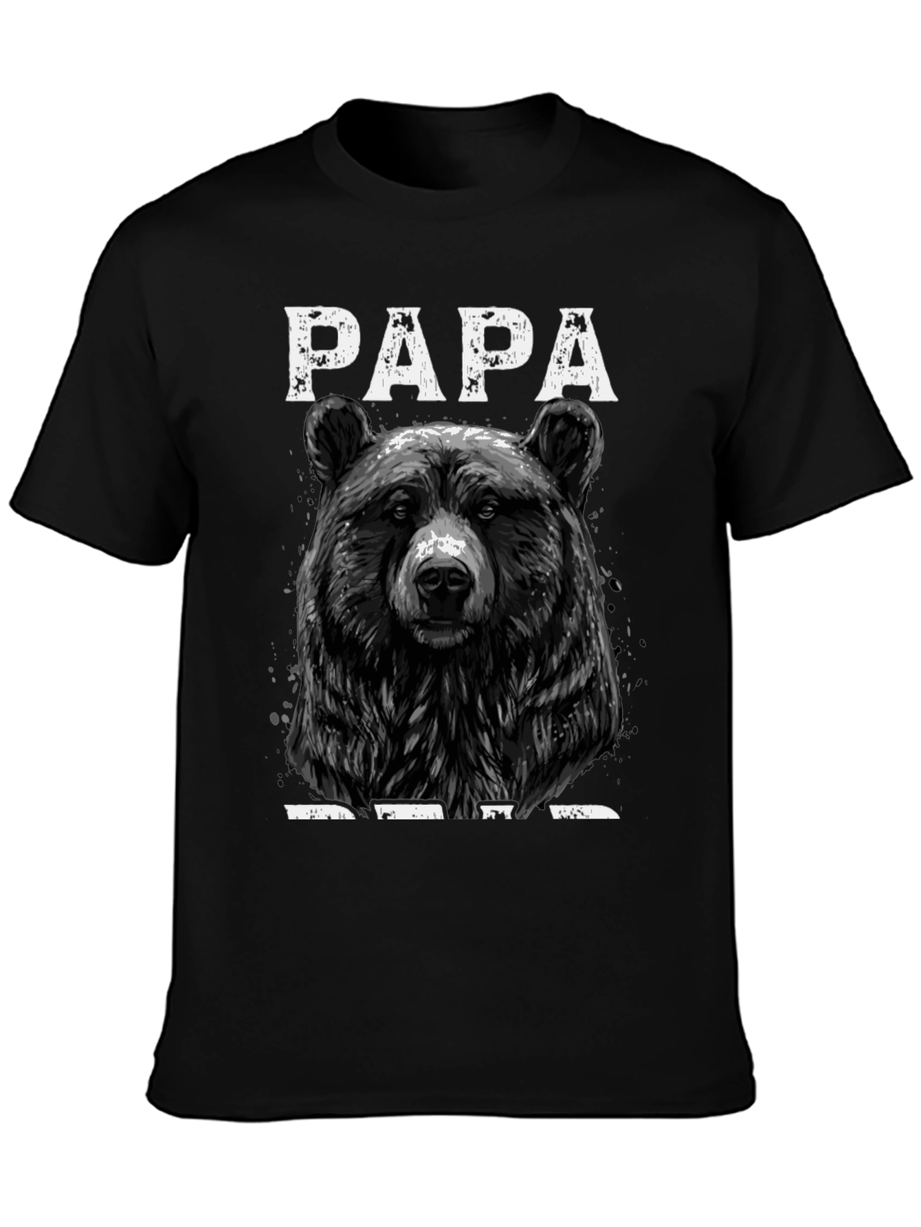 Papa Bear Graphic T-Shirt - Black
