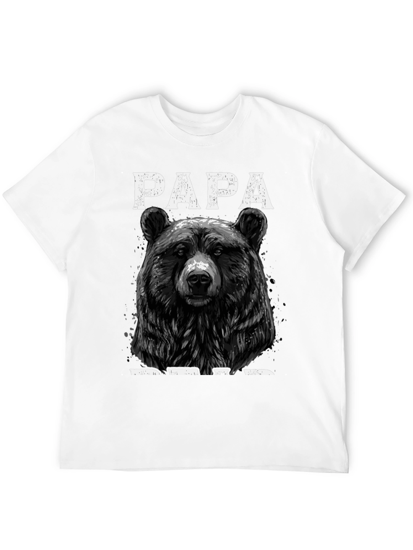 Papa Bear Graphic T-Shirt - Black