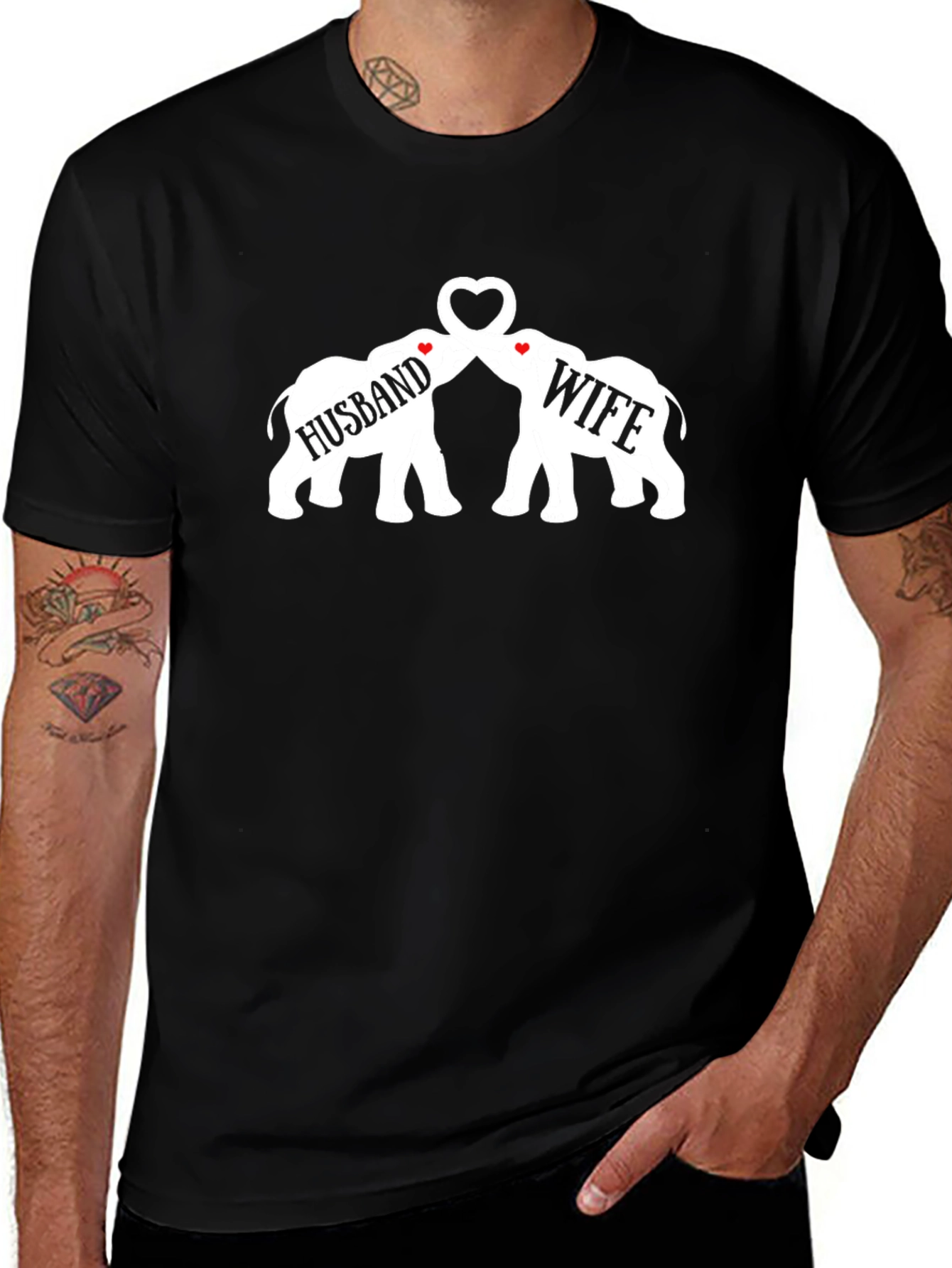 Husband & Wife Matching Elephant T-Shirt