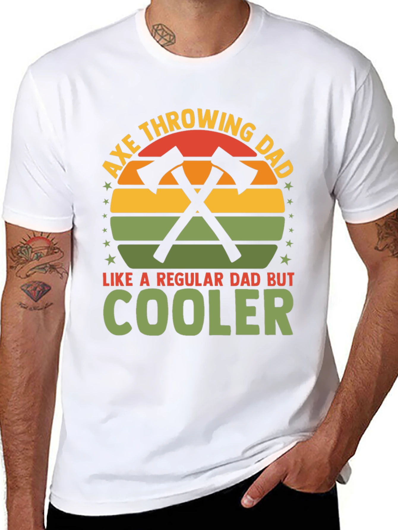 Axe Throwing Dad T-Shirt - Cool Dad Gift