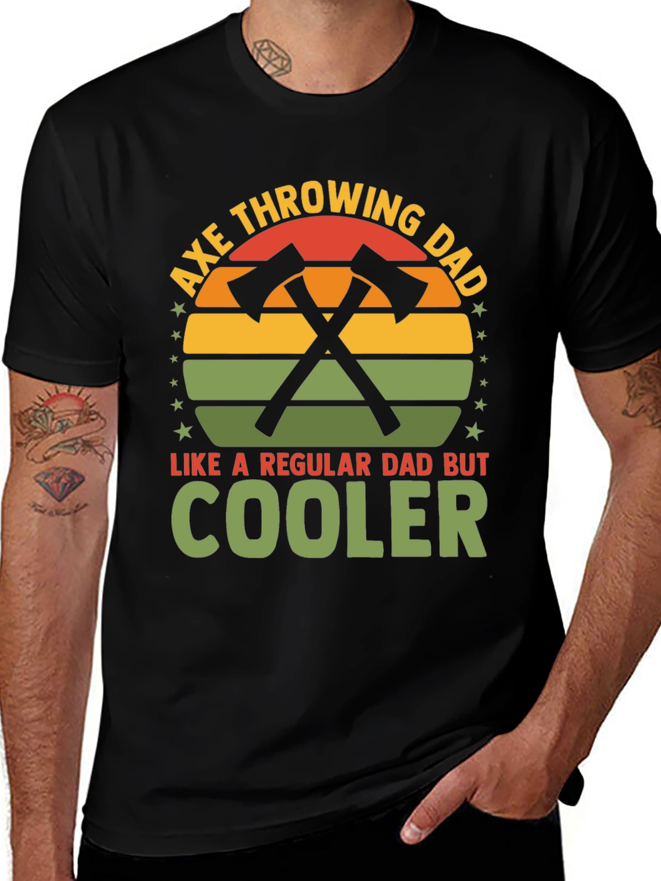 Axe Throwing Dad T-Shirt - Cool Dad Gift