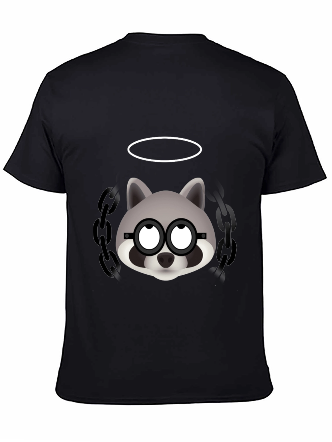 Cool Raccoon Graphic Tee - Mens Black T-Shirt