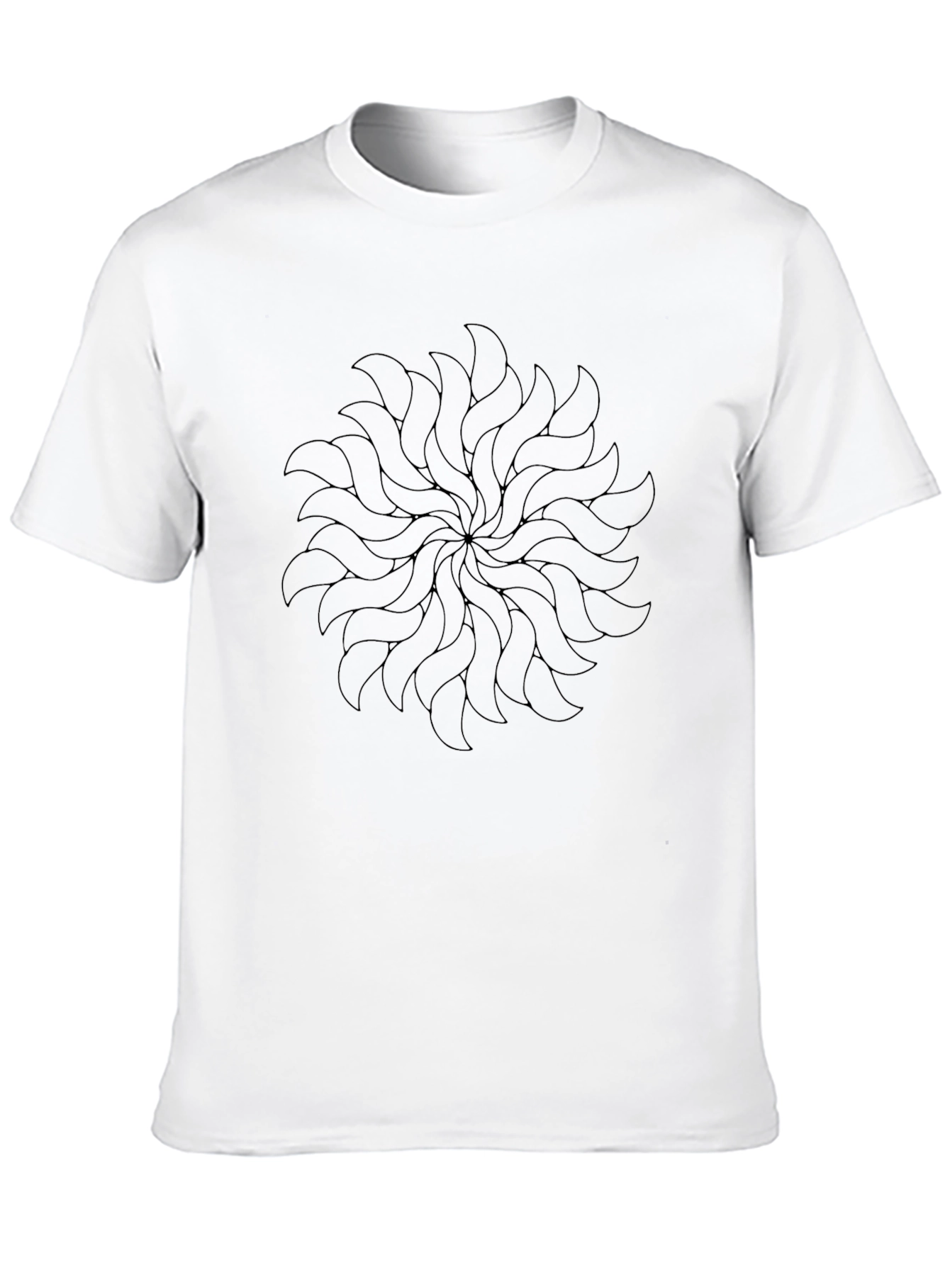 Abstract Mandala Graphic Black T-Shirt