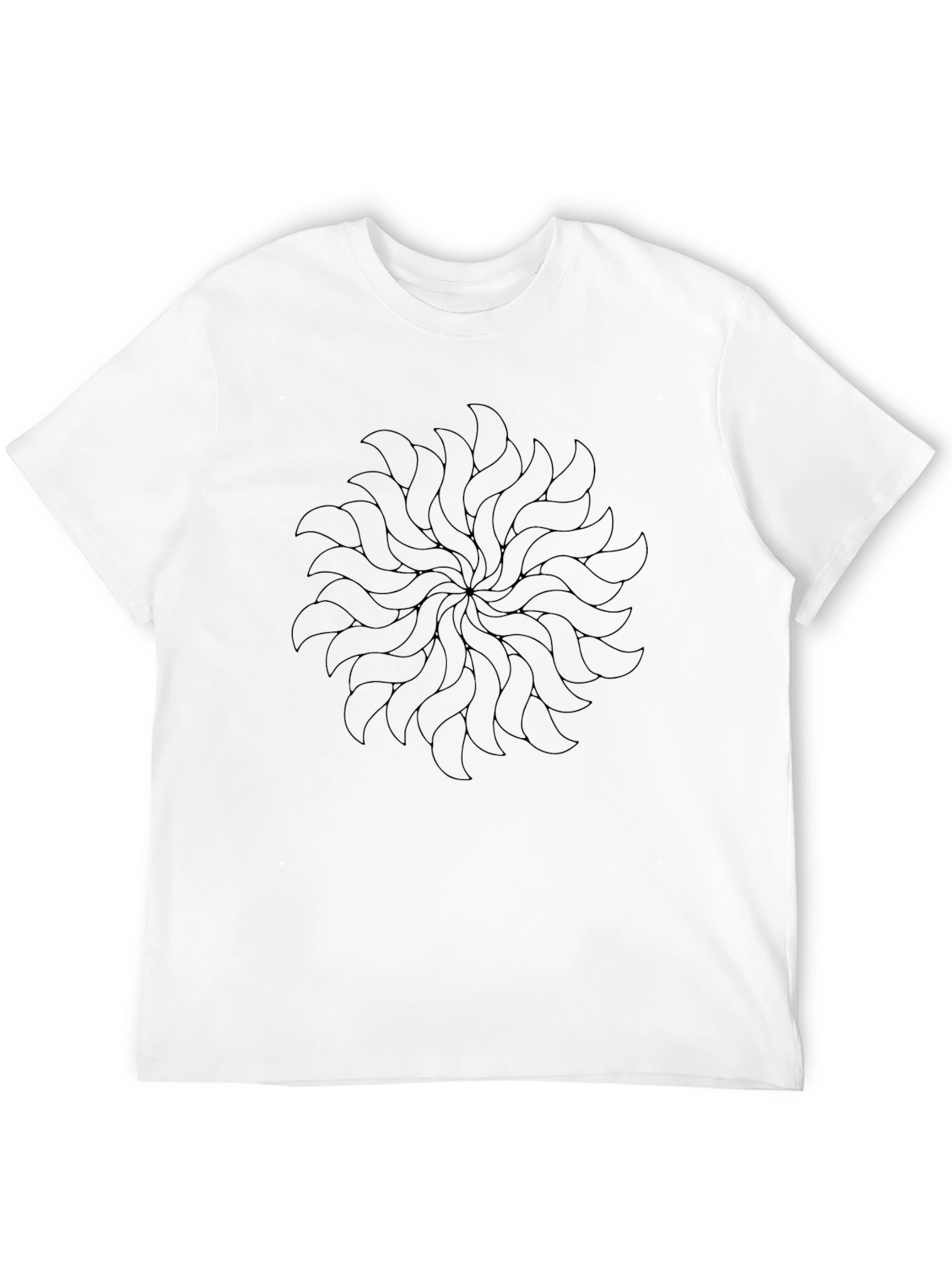 Abstract Mandala Graphic Black T-Shirt