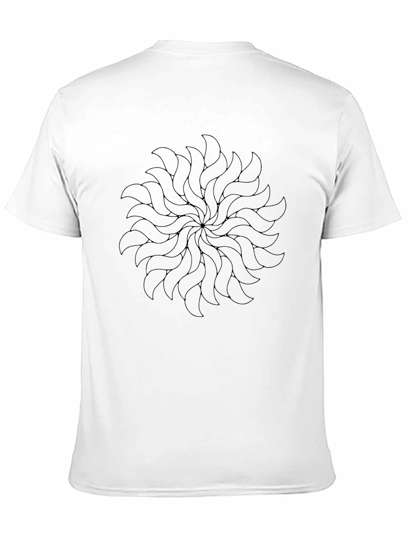 Abstract Mandala Graphic Black T-Shirt