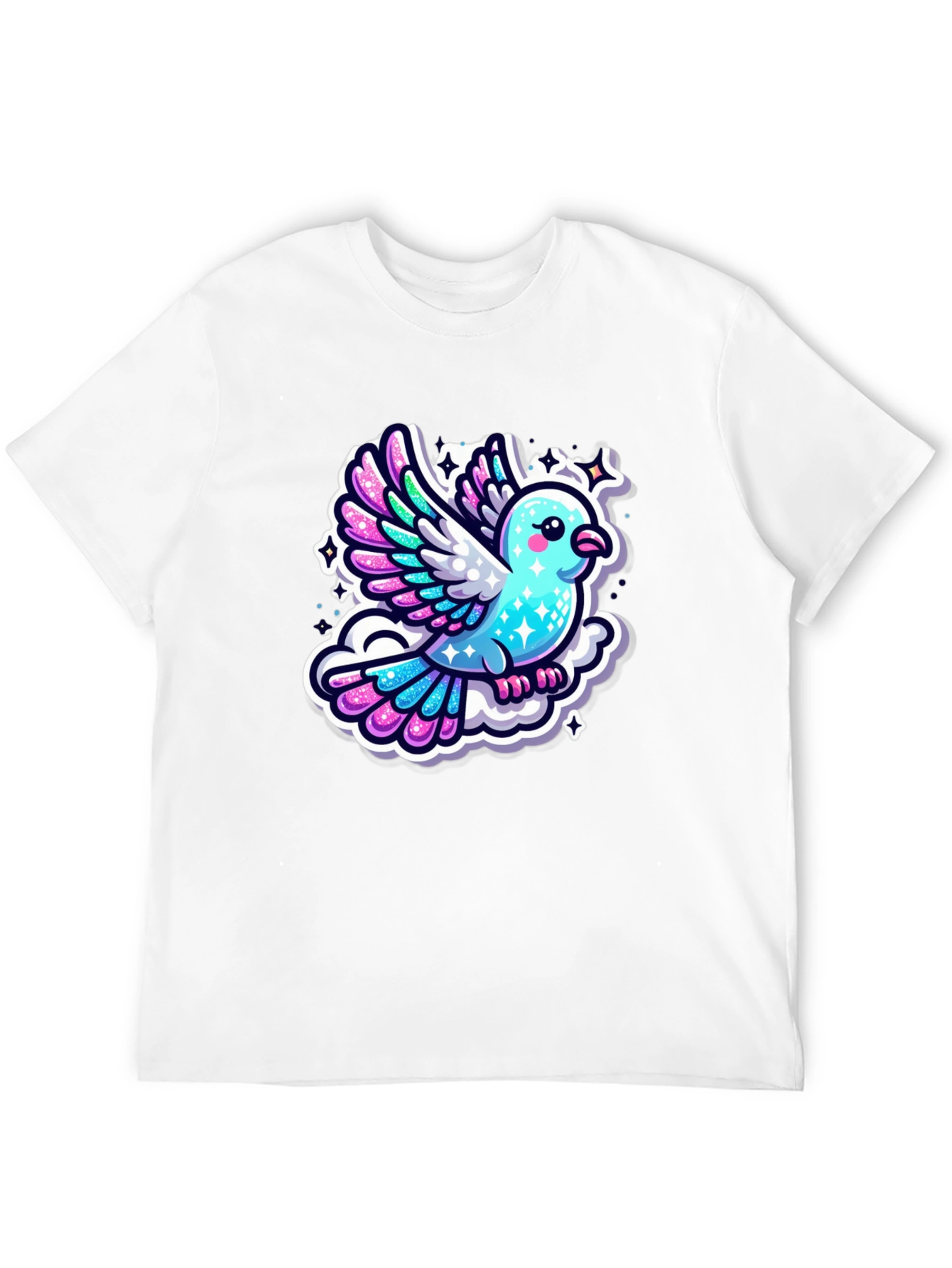 Cartoon Bird Graphic T-Shirt