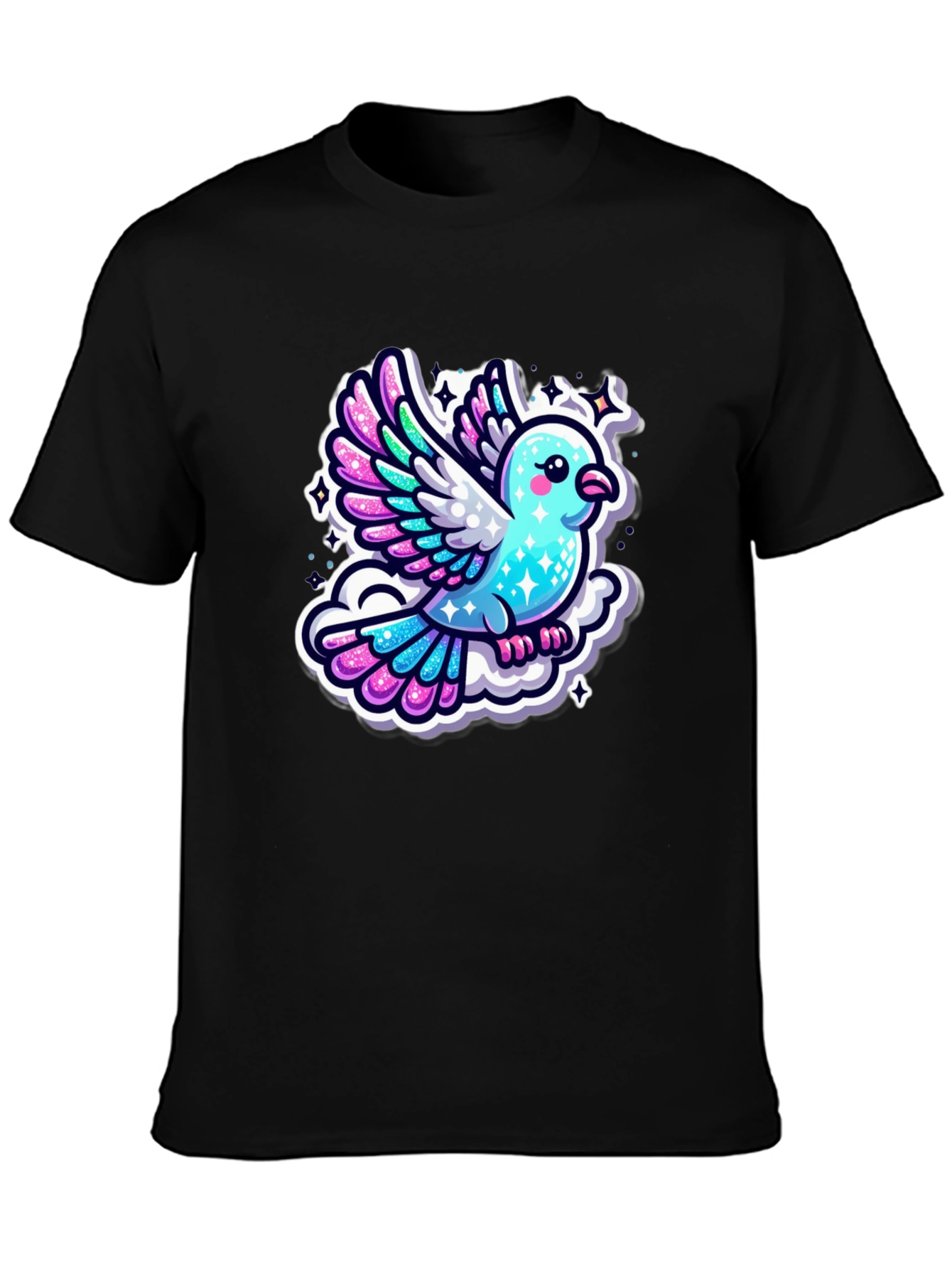 Cartoon Bird Graphic T-Shirt