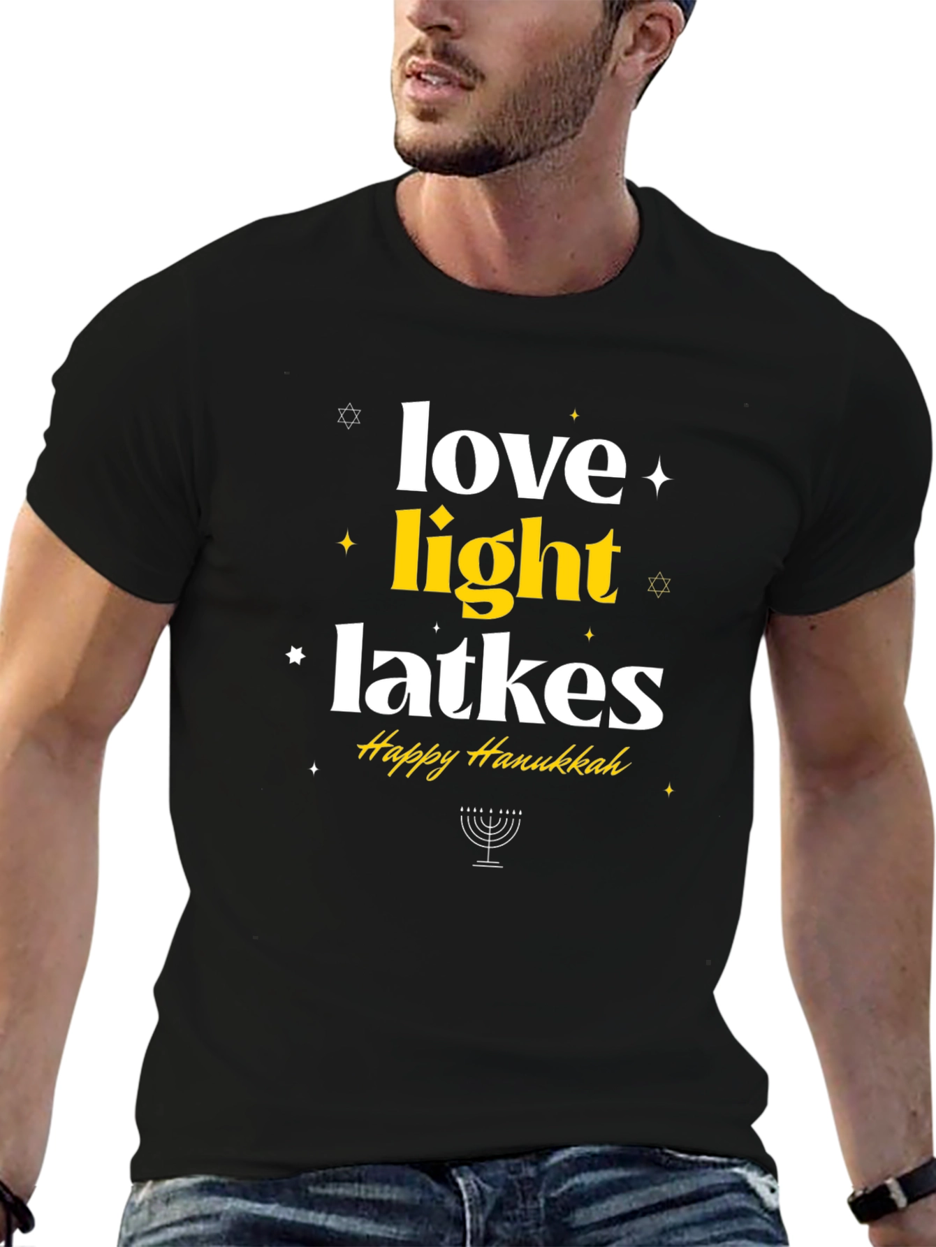 Love Light Latkes Happy Hanukkah T-Shirt
