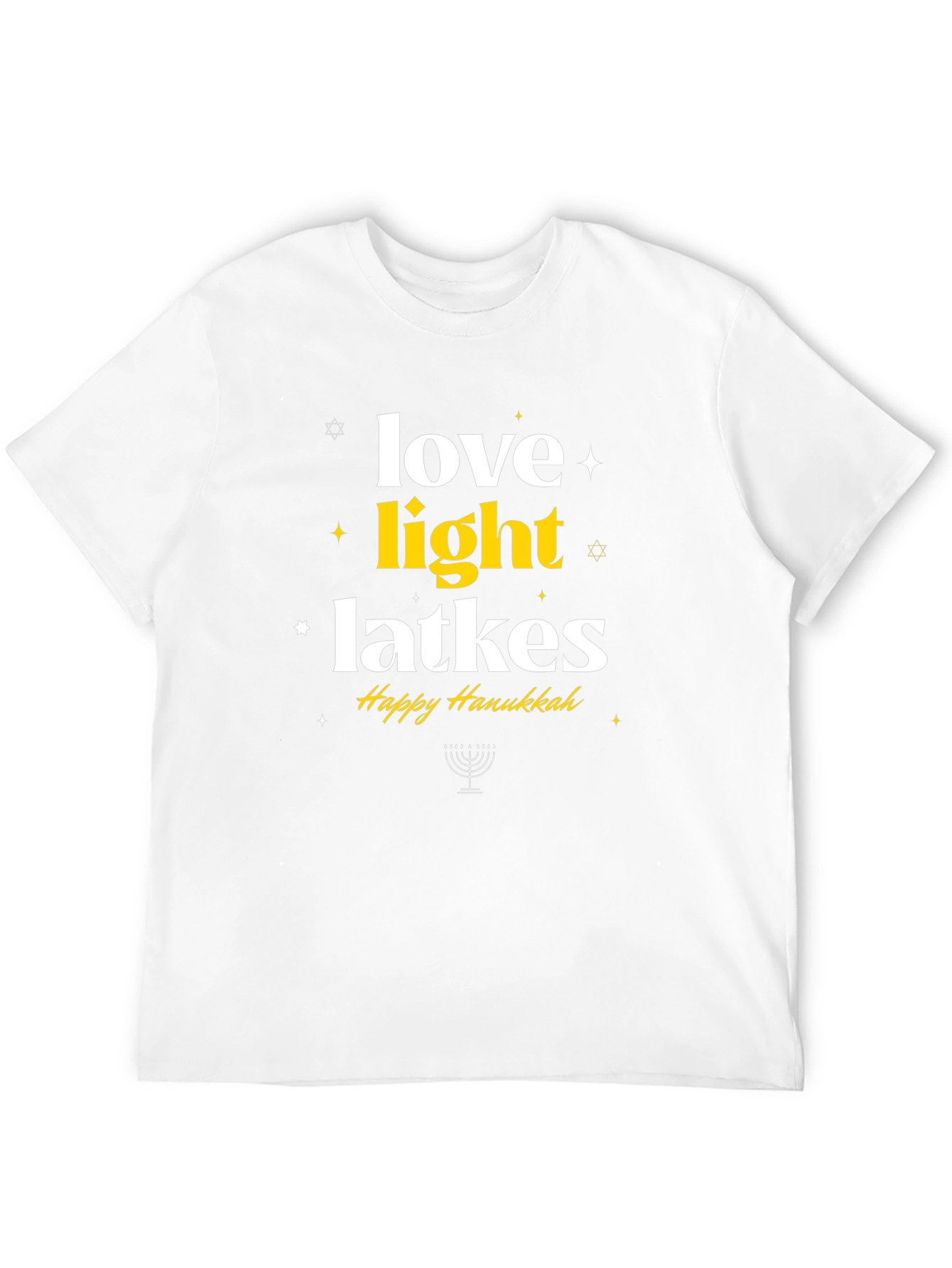 Love Light Latkes Happy Hanukkah T-Shirt