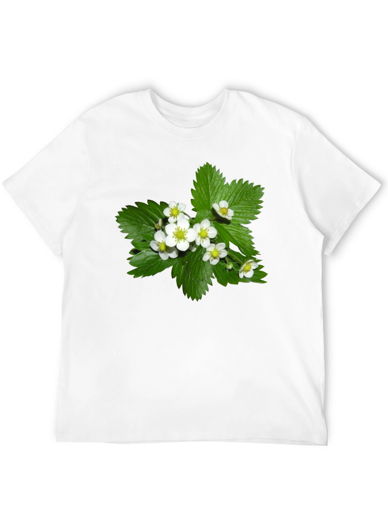Floral Black T-Shirt - Botanical Style